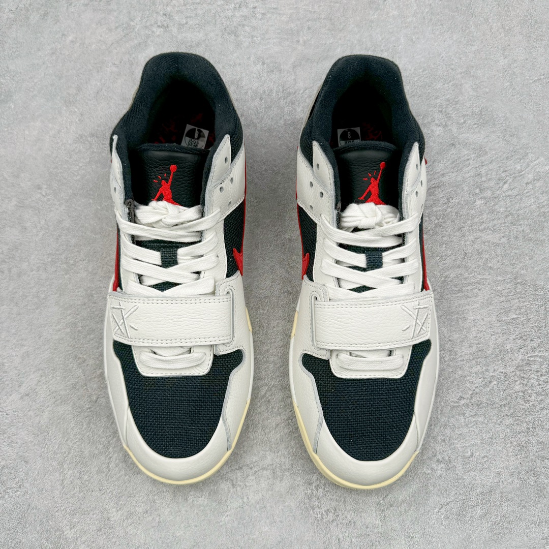 图片[2]-＃KZ纯原 Travis Scott x Jordan AJ Cut The Check TS倒钩联名魔术贴篮球鞋 白黑红 FZ8117-101 注意默认配原盒盒子配套布袋不用加钱 退货丢失扣30元 原厂全套原楦原纸板冲刀磨具开发 原厂皮料加持 原厂港宝加持定型后跟R度完美 同源原厂电绣 鬼脸飞翼针数密度立体效果一致 百分百一致原鞋 原厂拉帮工艺 针距密度一致 后跟弧度收口自然不对折 极致一眼正品既视感 进口玻璃冲刀皮料裁剪零毛边 全鞋电脑针车工艺 品控清洁度最高QC检验标准 免检产品 原厂订购鞋盒、布袋、鞋标、防尘纸、鞋撑、鞋带 追求极致的原厂味道 配色方面采用白色为基础 搭配棕色框架呈现 完美还原了初代倒钩的配色设计 细节方面 标志性的反钩Swoosh采用米色点缀 鞋面还带有特殊的魔术贴细节 此外在鞋舌、后跟部分均带有Cactus Jack厂牌Logo 彰显鞋款特殊身份 尺码：36 36.5 37.5 38 38.5 39 40 40.5 41 42 42.5 43 44 44.5 45 46 47.5-选品中心