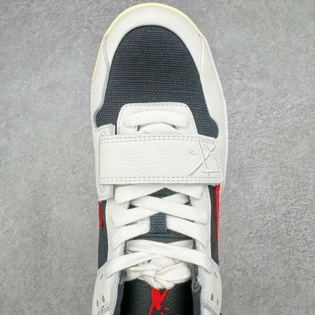 图片[4]-＃KZ纯原 Travis Scott x Jordan AJ Cut The Check TS倒钩联名魔术贴篮球鞋 白黑红 FZ8117-101 注意默认配原盒盒子配套布袋不用加钱 退货丢失扣30元 原厂全套原楦原纸板冲刀磨具开发 原厂皮料加持 原厂港宝加持定型后跟R度完美 同源原厂电绣 鬼脸飞翼针数密度立体效果一致 百分百一致原鞋 原厂拉帮工艺 针距密度一致 后跟弧度收口自然不对折 极致一眼正品既视感 进口玻璃冲刀皮料裁剪零毛边 全鞋电脑针车工艺 品控清洁度最高QC检验标准 免检产品 原厂订购鞋盒、布袋、鞋标、防尘纸、鞋撑、鞋带 追求极致的原厂味道 配色方面采用白色为基础 搭配棕色框架呈现 完美还原了初代倒钩的配色设计 细节方面 标志性的反钩Swoosh采用米色点缀 鞋面还带有特殊的魔术贴细节 此外在鞋舌、后跟部分均带有Cactus Jack厂牌Logo 彰显鞋款特殊身份 尺码：36 36.5 37.5 38 38.5 39 40 40.5 41 42 42.5 43 44 44.5 45 46 47.5-选品中心