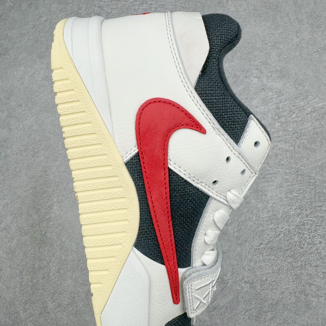 图片[6]-＃KZ纯原 Travis Scott x Jordan AJ Cut The Check TS倒钩联名魔术贴篮球鞋 白黑红 FZ8117-101 注意默认配原盒盒子配套布袋不用加钱 退货丢失扣30元 原厂全套原楦原纸板冲刀磨具开发 原厂皮料加持 原厂港宝加持定型后跟R度完美 同源原厂电绣 鬼脸飞翼针数密度立体效果一致 百分百一致原鞋 原厂拉帮工艺 针距密度一致 后跟弧度收口自然不对折 极致一眼正品既视感 进口玻璃冲刀皮料裁剪零毛边 全鞋电脑针车工艺 品控清洁度最高QC检验标准 免检产品 原厂订购鞋盒、布袋、鞋标、防尘纸、鞋撑、鞋带 追求极致的原厂味道 配色方面采用白色为基础 搭配棕色框架呈现 完美还原了初代倒钩的配色设计 细节方面 标志性的反钩Swoosh采用米色点缀 鞋面还带有特殊的魔术贴细节 此外在鞋舌、后跟部分均带有Cactus Jack厂牌Logo 彰显鞋款特殊身份 尺码：36 36.5 37.5 38 38.5 39 40 40.5 41 42 42.5 43 44 44.5 45 46 47.5-选品中心