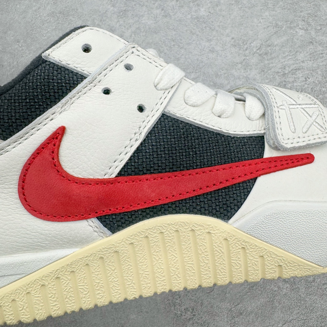 图片[22]-＃KZ纯原 Travis Scott x Jordan AJ Cut The Check TS倒钩联名魔术贴篮球鞋 白黑红 FZ8117-101 注意默认配原盒盒子配套布袋不用加钱 退货丢失扣30元 原厂全套原楦原纸板冲刀磨具开发 原厂皮料加持 原厂港宝加持定型后跟R度完美 同源原厂电绣 鬼脸飞翼针数密度立体效果一致 百分百一致原鞋 原厂拉帮工艺 针距密度一致 后跟弧度收口自然不对折 极致一眼正品既视感 进口玻璃冲刀皮料裁剪零毛边 全鞋电脑针车工艺 品控清洁度最高QC检验标准 免检产品 原厂订购鞋盒、布袋、鞋标、防尘纸、鞋撑、鞋带 追求极致的原厂味道 配色方面采用白色为基础 搭配棕色框架呈现 完美还原了初代倒钩的配色设计 细节方面 标志性的反钩Swoosh采用米色点缀 鞋面还带有特殊的魔术贴细节 此外在鞋舌、后跟部分均带有Cactus Jack厂牌Logo 彰显鞋款特殊身份 尺码：36 36.5 37.5 38 38.5 39 40 40.5 41 42 42.5 43 44 44.5 45 46 47.5-选品中心