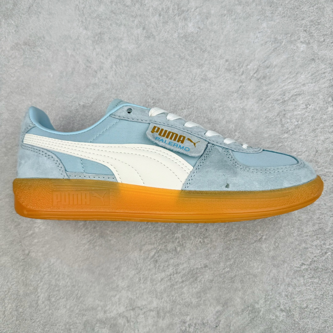PUMA Palermo Trainer 彪马防滑耐磨低帮德训休闲板鞋 简约又不失设计巧思的帅气风格让它轻松驾驭日常休闲或滑板场合 运动兼具匠心 细节彰显品质 衬垫边缘以提供支撑和灵活性 强化鞋头以承受持续的磨损 耐磨性强 稳定性高 抓地更牢 不易打滑 尺码： 35 36 36.5 37.5 38 38.5 39 40 40.5 41 42 42.5 43 44 45-选品中心