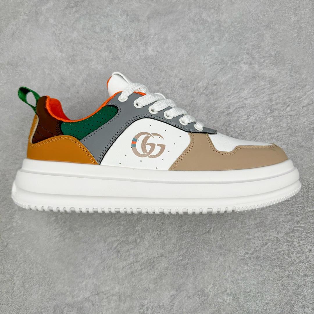 Gucci 轻奢单品 广东品质原厂 高奢古驰Gucci Screener GG High-Top Sneaker休闲潮鞋系列意大利进口超软小牛皮+刺绣搭配 原装雪梨形超软沙绒纸团 鞋底采用超软橡胶大底内外锁死工艺 最大限度弯折永不开胶,原鞋一致效果环保无味 尺码:39-44-选品中心