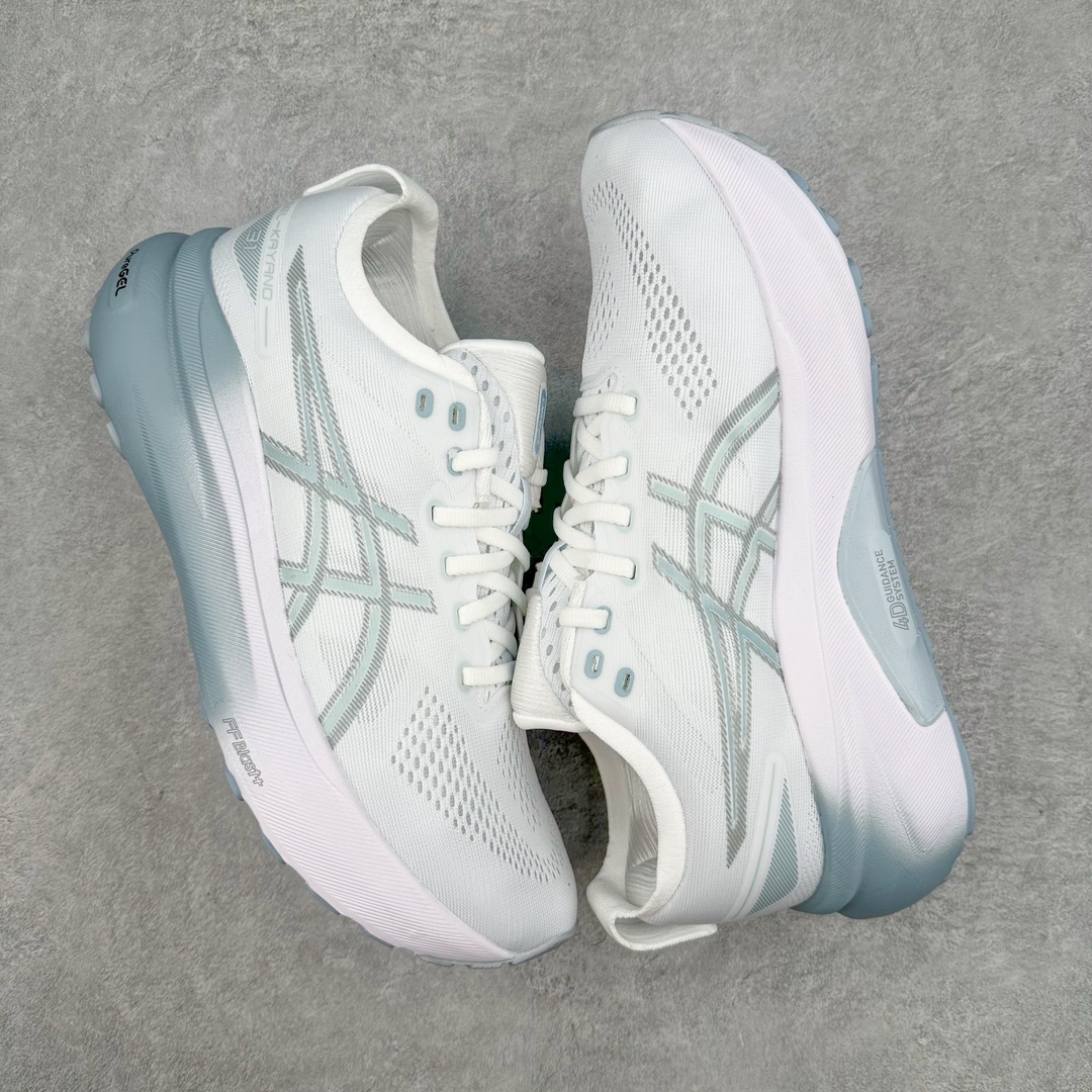 图片[3]-Asics Gel-Kayano 31 亚瑟士卡亚诺31代低帮专业有氧超轻量休闲运动全能慢跑鞋全球知名运动品牌ASICS正式推出新款GEL-KAYANO 31跑鞋，旨在通过全新稳定结构以提升产品可适性，满足跑者的足部稳定需求，让每一位跑者从起跑到结束都能够感受到焕然一新的稳定性与舒适性，从而帮助更多人找到身心平衡，获得自在舒适的健康生活方式。秉持着ASICS亚瑟士的设计哲学，全新一代GEL-KAYANO 31应运而生。为进一步升级产品的稳定性，GEL-KAYANO 31采用了全新4D引导系统，通过内侧稳定装置提升可适性，满足足部稳定需求，帮助足弓迅速返回到平衡位置。作为基于生物力学研究打造的全新稳定结构，4D引导系统不仅提升了跑鞋对双脚的支撑性，它还将人体不同的运动状态纳入设计考量，帮助跑者在多种跑动强度下获得充足的稳定性和理想的舒适度。尺码：36 37 37.5 38 39.5 40 40.5 41.5 42 42.5 43.5 44 44.5 45-选品中心