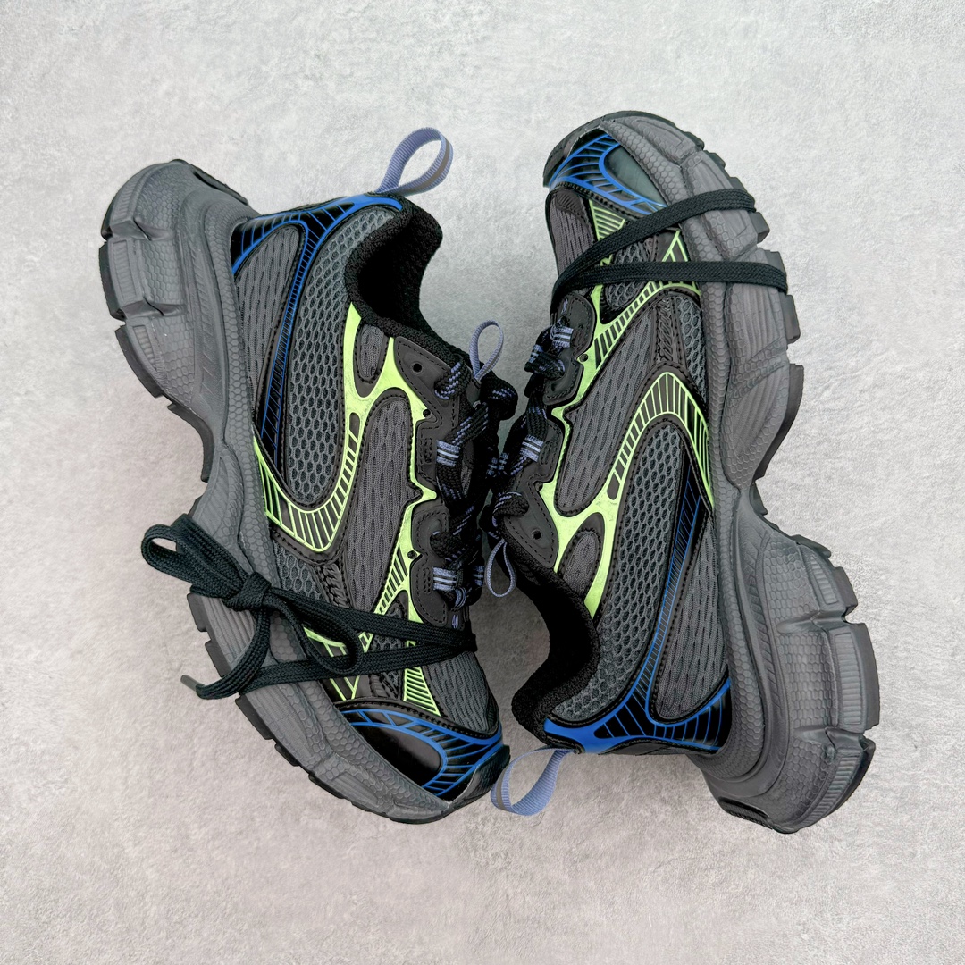 图片[3]-＃VG零售版 BALENCIAGA 3XL Sneakers 巴黎世家十代网布系带低帮走秀复古老爹鞋 全套原纸板楦头开发 最原汁原味的灵魂版型 全鞋荧光划线卡点 胶水把控整洁度追求极致完美 每一双都是工艺品 多重QC质检 超越公司货的品控标准 实实在在的免检产品 原盒原配 正确字体电绣 粗细、位置、大小正确 侧边TPU 透气孔匹配意产原版 正确分离大底 TPU软底 原版一致大底LOGO 立体感十足 原厂皮料水洗做旧 采购原厂网纱 不含皮革 网布材料和聚氨酯 磨损效果 鞋头边缘和后帮 Balenciaga 徽标 鞋面和后跟凸印尺码 鞋舌 3XL 橡胶品牌标识和反光细节 鞋帮拉袢和鞋舌拉祥 配反光细节 备用鞋带在鞋履前侧 可在穿着前取下 便于不同造型搭配 正常尺码 尺码：35 36 37 38 39 40 41 42 43 44 45 46-选品中心