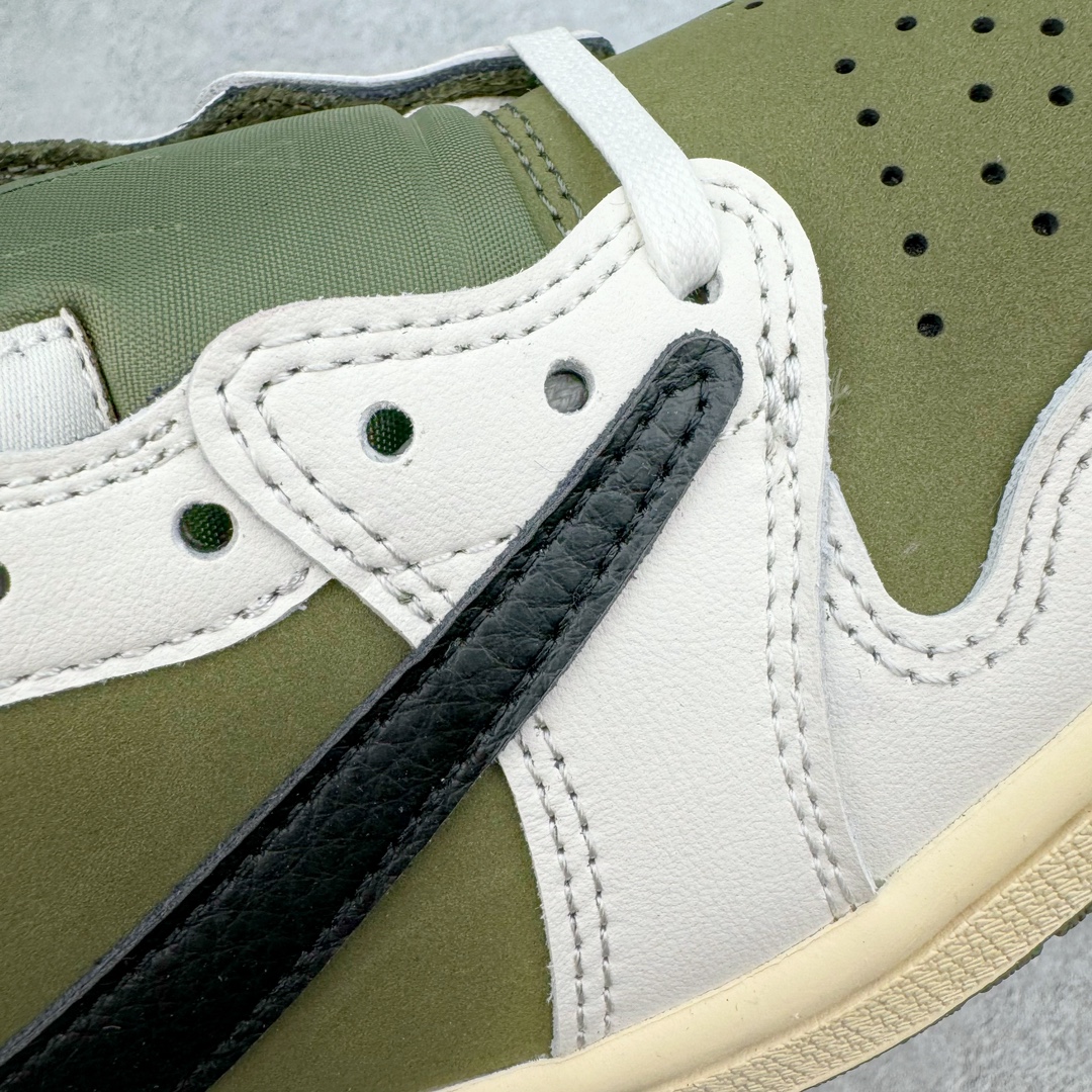 图片[18]-＃KZ神版特价 Travis Scott x Air Jordan AJ1 Low OG SP TS联名倒钩8.0低帮 白橄榄绿 DM7866-200 毫无疑问市场中端王者 耗时半年巨作 全套原纸板楦头开发 确保原汁原味 完美呈现倒钩版型 原档案转印油墨一体 东莞原厂磨具大底独家尺码35.5 48.5 一码一磨具拒绝假半码 此版本只针对中端市场 皮料材质有所更替 其他数据细节工艺流程均保持一致 绝不口嗨 细节品控鞋型随意秒杀市面3XX 4XX 原盒原配 外盒透明胶套 内侧字体 工整带凹凸感 原厂拉帮工艺 针距密度一致 后跟弧度收口自然不对折 极致一眼正品既视感 进口玻璃冲刀皮料裁剪零毛边 承诺百分百一致原鞋 全鞋电脑针车工艺 进口港宝加持 后跟自然饱满 全鞋荧光划线卡点 追求极致完美 每一双都是工艺品 多重QC质检 超越公司货的品控标准 实实在在的免检产品 尺码：35.5 36 36.5 37.5 38 38.5 39 40 40.5 41 42 42.5 43 44 44.5 45 46 47.5 48.5-选品中心