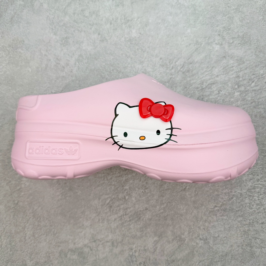 ＃H11 AD Originals AdiFOM Stan Smith Mule 防滑耐磨轻便运动凉鞋穆勒厨师鞋 Hallo kitty 粉色 IG4446 重金购入原鞋及原档案磨具生产指令开发 鞋头部位凹凸有致 横向大面积波浪纹理 后跟Logo 凹凸明显 轮廓分明 描漆定位精准 公整无偏差不溢出 LOGO内侧钢印清晰工整 原厂磨具全鞋无多余毛边 同源公司EVA粒子环保塑料 原厂指令配方 无任何异味 弹性卡色均保持原鞋一致 匠心打造 鞋口弧度大小 鞋面色泽质感同步原鞋 LOGO内侧钢印清晰工整 中底部分带原厂钢印编号 原厂Ortholite欧斯莱鞋垫 区别掉渣海玻璃鞋垫 吸汗防臭的效果无法相提并论 原厂定制原标 同比ZP 符合人体设计 轻松脚感 一穿即走 这款拖鞋旨在致敬经典的Stan Smith 简约鞋面和后跟细节灵感源于原版 并通过厚实的比例和超光滑的触感 带来现代风格的革新 采用含有甘蔗制成的泡沫材料 心系环保 摆脱绑带或鞋带束缚 易于穿脱 保持舒适 采用天然可再生材料 旨在帮助减少塑料污染 偏小一码 尺码：36 37 38 39 40 41 42 43 44-选品中心