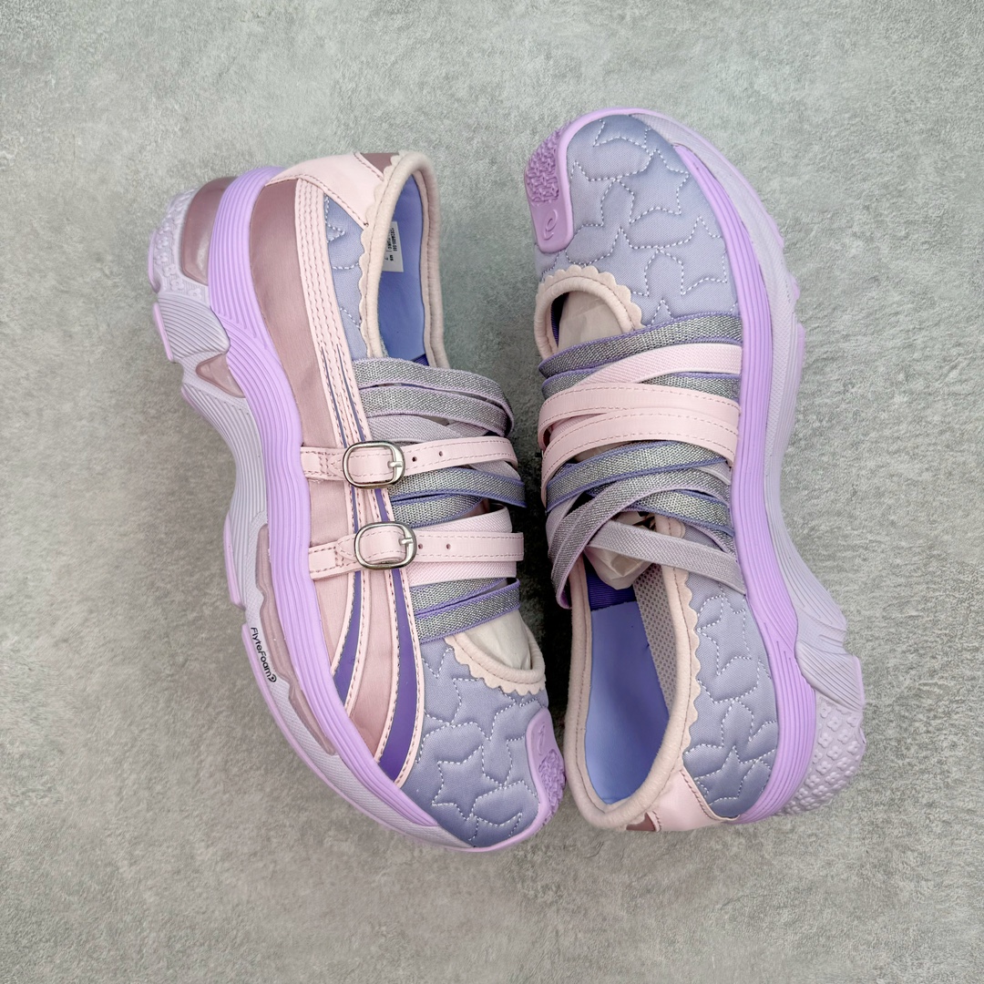 图片[3]-KIKO KOSTADINOV × MARC JACOBS x Asics Gel-Lokros 亚瑟士三方联名皮革圆头拼接耐磨透气轻便低帮生活休闲鞋 采用星星图案绗缝鞋面设计 闪亮金属感饰带与松紧带点缀鞋身 如珍珠般闪光的中底 巧妙注入ASICS亚瑟士标志性GEL科FLYTEFOAM PROPEL缓冲技术和花朵胎纹图案 尺码：36 37.5 38 39 40 40.5 41.5 42 42.5 43.5 44 45-选品中心