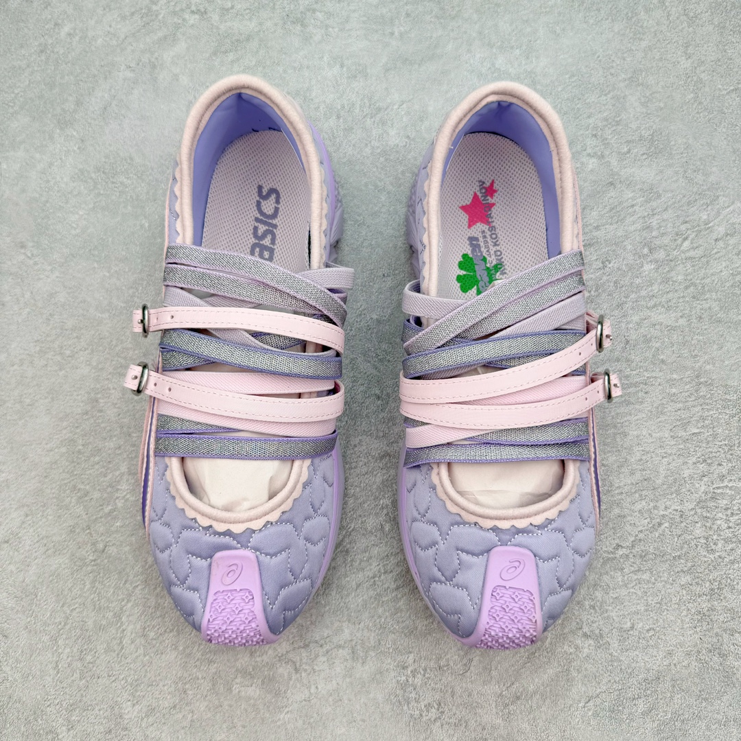 图片[2]-KIKO KOSTADINOV × MARC JACOBS x Asics Gel-Lokros 亚瑟士三方联名皮革圆头拼接耐磨透气轻便低帮生活休闲鞋 采用星星图案绗缝鞋面设计 闪亮金属感饰带与松紧带点缀鞋身 如珍珠般闪光的中底 巧妙注入ASICS亚瑟士标志性GEL科FLYTEFOAM PROPEL缓冲技术和花朵胎纹图案 尺码：36 37.5 38 39 40 40.5 41.5 42 42.5 43.5 44 45-选品中心