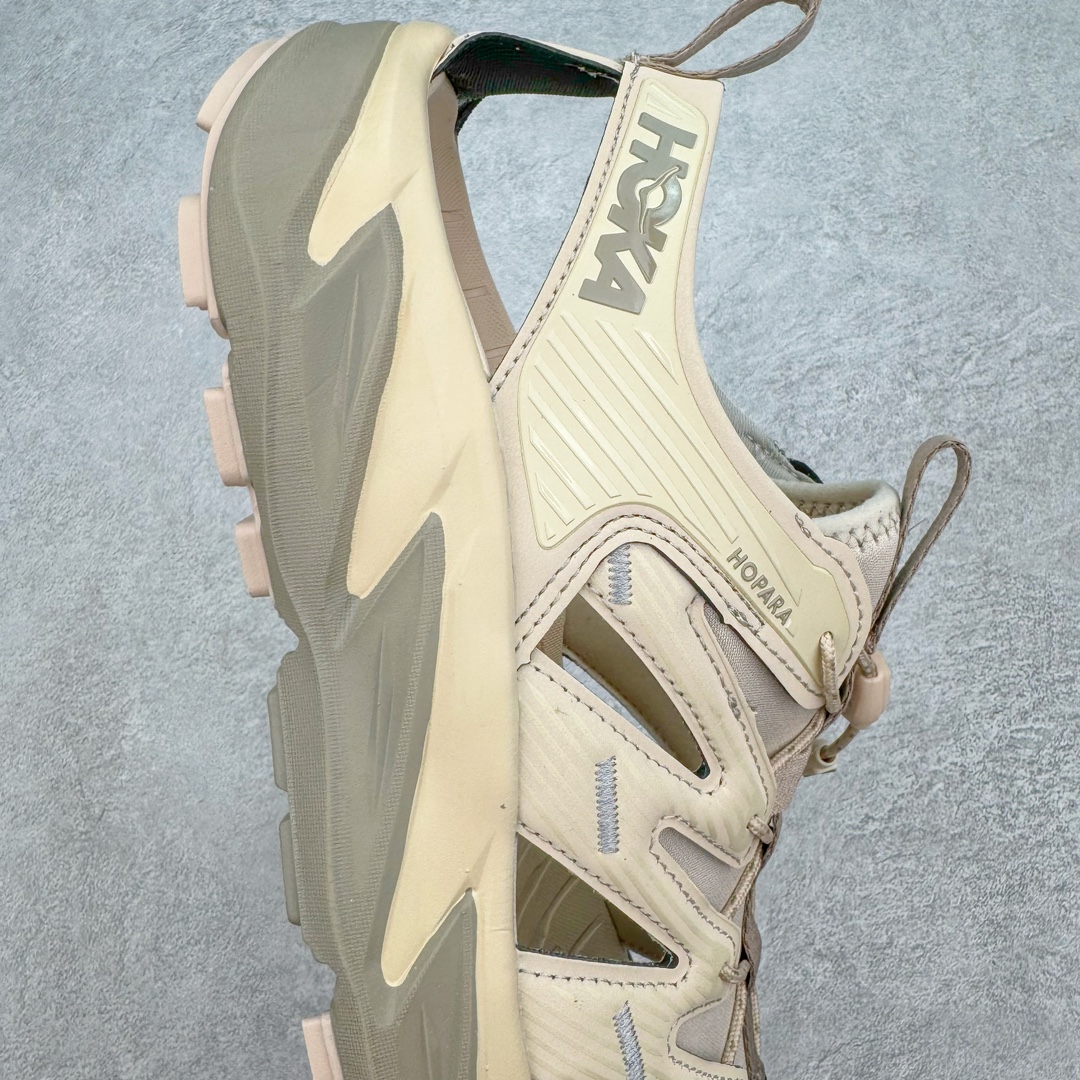 图片[6]-＃HK纯原 HOKA One One Hopara Sandals 霍帕拉系列水路两用溯溪涉水休闲户外露营凉鞋 作为先锋品牌的 HOKA ONE ONE总是以独特的方式 HOPA RA是一款溯溪鞋 又名排水鞋 可长期用于涉水和溯溪 保护脚底和脚趾的安全和舒适 鞋面材料速干 透气 耐磨 鞋底防滑 耐磨 抓地能力强 出于安全考虑 设计要求较高 涉水溯溪过程中 水 泥沙 可以直接从鞋内大孔排出 细纹鞋底使在岩石上抓地能力强 避免打滑 而上路后 鞋面具有快干透气等优点 尺码：36 36.5 37.5 38 39 40 40.5 41 42 42.5 43 44 45-选品中心