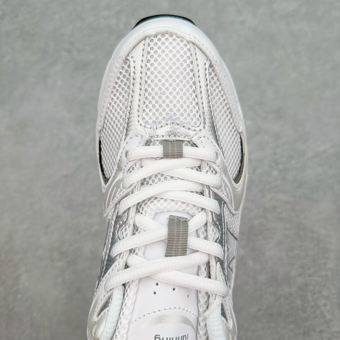 图片[4]-New Balance NB530 新百伦复古透气跑步鞋 抛弃过往以皮革为主的人气轮廓 以极具复古风范的跑鞋外观呈现 设计上全鞋以简约清爽的纯白色作基底 鞋身覆盖大面积织物网眼材质 并于鞋头、鞋带孔眼片等细节处点缀对比鲜明的反光银镀层凸显 鞋舌、侧身等位置则辅以一贯的「N」字标志和品牌徽标彰显身份 最后通过搭载的 ABZORB 缓震中底完善整体造型 尺码：36 37 37.5 38 38.5 39 40 40.5 41 42 42.5 43 44 45-选品中心