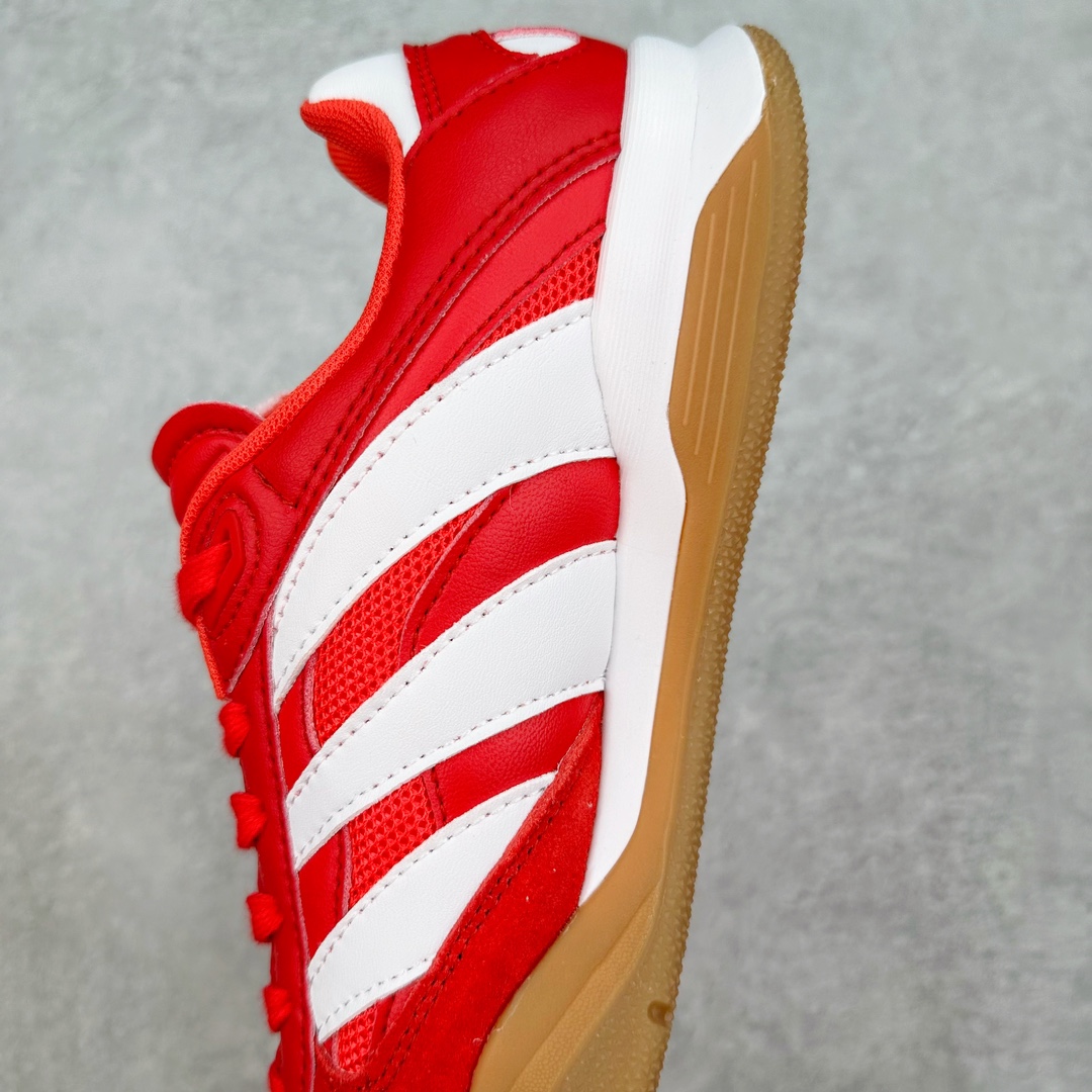 图片[7]-AD Predator Mundial 猎鹰世界杯系列德训足球风百搭低帮休闲运动鞋继充满怀旧气息的 Predator 24 获得巨大成功之后，adidas Originals 为我们带来了Predator Mundial——一款纯粹的生活方式单品，承载了 Copa Mundial 的历史和传统，结合了 Predator 的性能美学，并重新包装为街道。它最初有两种配色：经典的“Core Black/Cloud White/Crystal White”外观，其中还加入了红色来完成传统的 Predator 外观，以及,它淡化了颜色链接到 Predator，以获得更加生活方式主导的外观。 尺码：36 36⅔ 37⅓ 38 38⅔ 39⅓ 40 40⅔ 41⅓ 42 42⅔ 43⅓ 44 45-选品中心