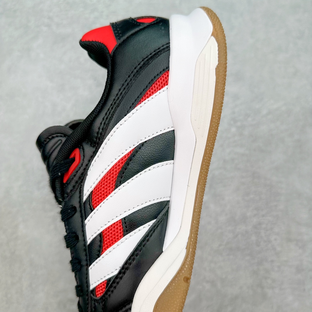 图片[7]-AD Predator Mundial 猎鹰世界杯系列德训足球风百搭低帮休闲运动鞋继充满怀旧气息的 Predator 24 获得巨大成功之后，adidas Originals 为我们带来了Predator Mundial——一款纯粹的生活方式单品，承载了 Copa Mundial 的历史和传统，结合了 Predator 的性能美学，并重新包装为街道。它最初有两种配色：经典的“Core Black/Cloud White/Crystal White”外观，其中还加入了红色来完成传统的 Predator 外观，以及,它淡化了颜色链接到 Predator，以获得更加生活方式主导的外观。 尺码：36 36⅔ 37⅓ 38 38⅔ 39⅓ 40 40⅔ 41⅓ 42 42⅔ 43⅓ 44 45-选品中心