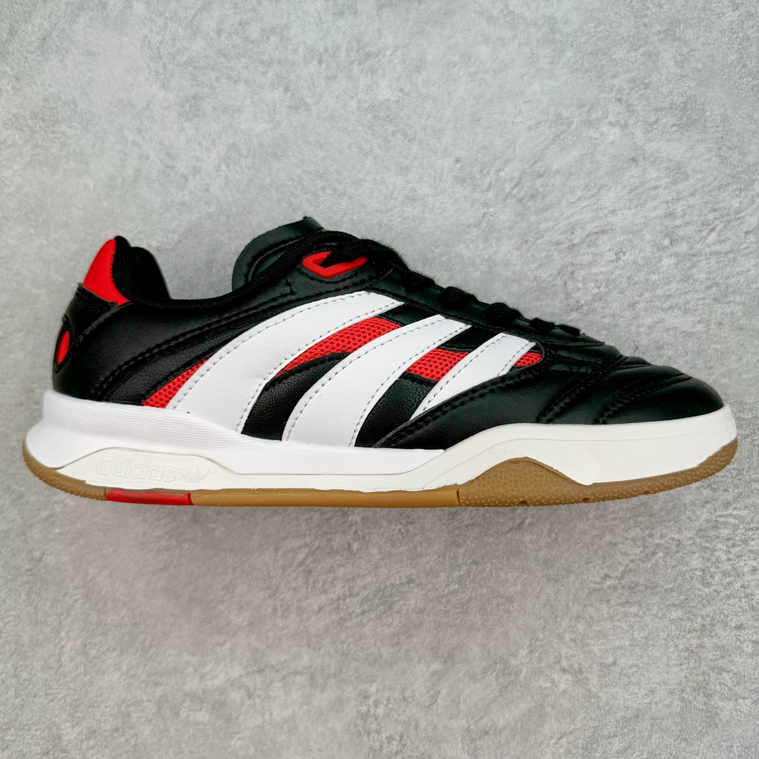 AD Predator Mundial 猎鹰世界杯系列德训足球风百搭低帮休闲运动鞋继充满怀旧气息的 Predator 24 获得巨大成功之后，adidas Originals 为我们带来了Predator Mundial——一款纯粹的生活方式单品，承载了 Copa Mundial 的历史和传统，结合了 Predator 的性能美学，并重新包装为街道。它最初有两种配色：经典的“Core Black/Cloud White/Crystal White”外观，其中还加入了红色来完成传统的 Predator 外观，以及,它淡化了颜色链接到 Predator，以获得更加生活方式主导的外观。 尺码：36 36⅔ 37⅓ 38 38⅔ 39⅓ 40 40⅔ 41⅓ 42 42⅔ 43⅓ 44 45-选品中心