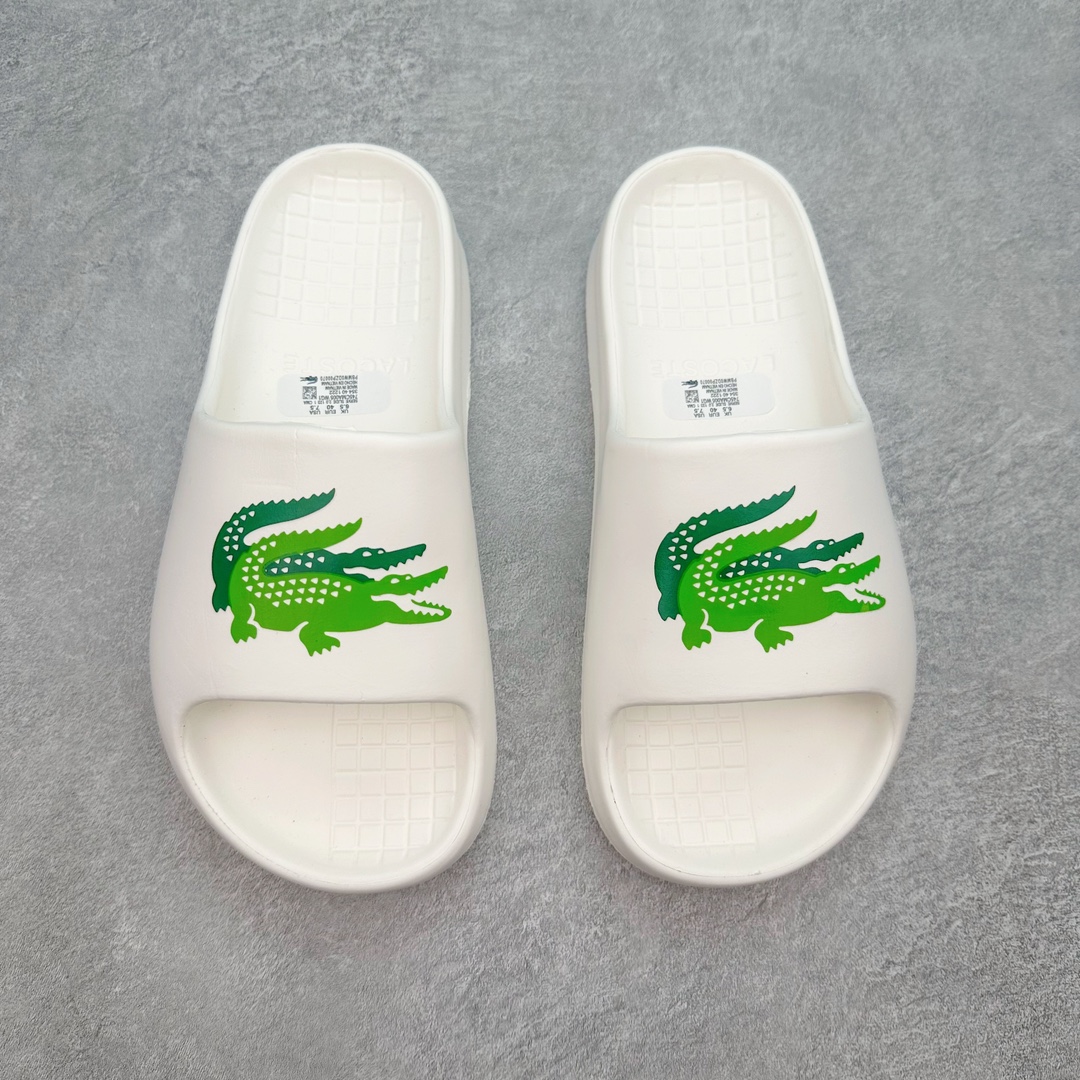 图片[2]-LACOSTE法国鳄鱼圆头套脚 EVA 防磨一字拖鞋 LACOSTE来自法国，笃信：“生命之旅，因动而美”。自1933年第一件POLO衫诞生以来，LACOSTE一直凭借其纯正的网球血统传递着轻松优雅的价值观。LACOSTE 风格源于体育运动的优雅风范，既可以在球场上穿着，也适合日常生活的优雅服装—源自体育运动的优雅风范，绝对现代的时尚形象。LACOSTE为时尚风格与舒适之感而不断创新。尺码：36/45-选品中心