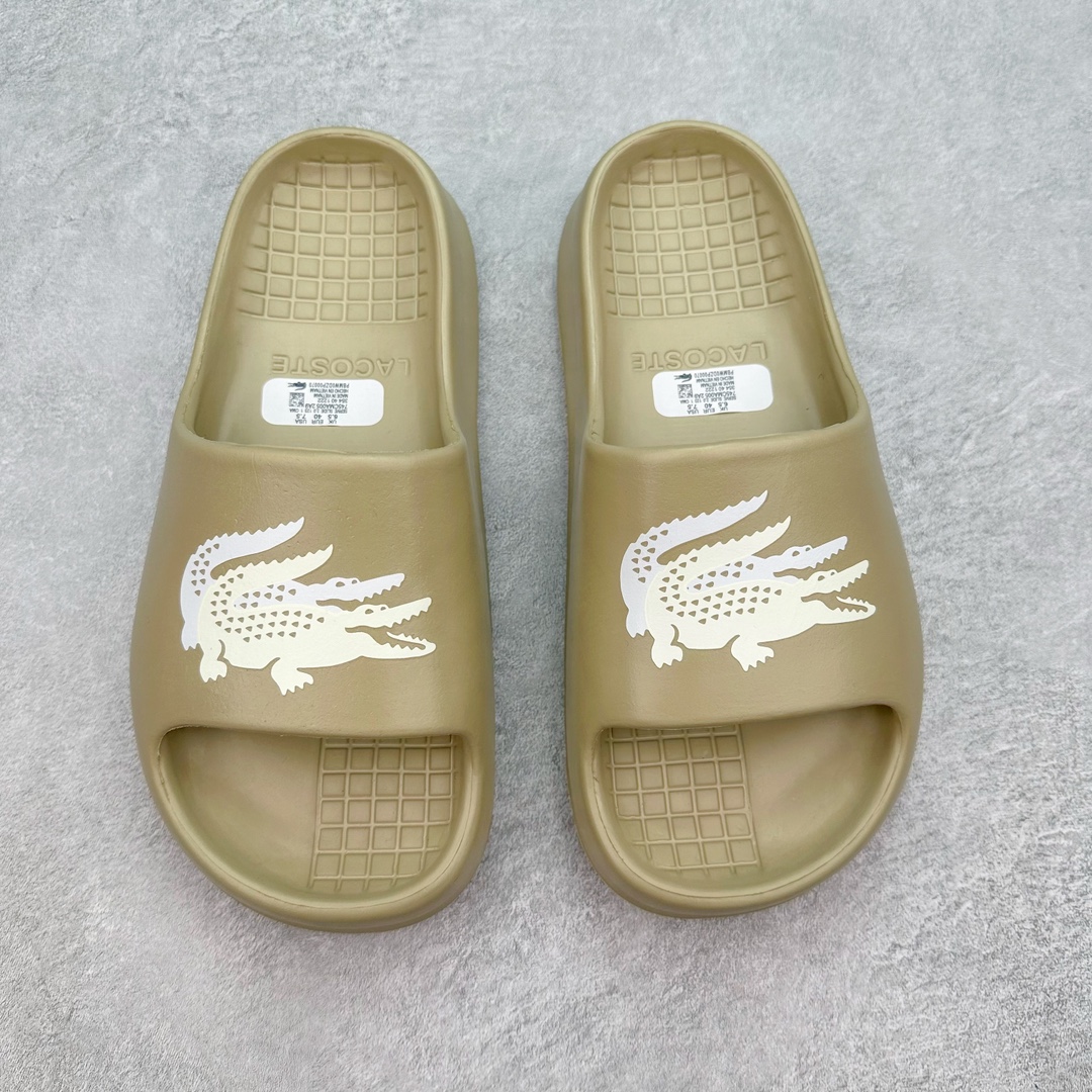 图片[2]-LACOSTE法国鳄鱼圆头套脚 EVA 防磨一字拖鞋 LACOSTE来自法国，笃信：“生命之旅，因动而美”。自1933年第一件POLO衫诞生以来，LACOSTE一直凭借其纯正的网球血统传递着轻松优雅的价值观。LACOSTE 风格源于体育运动的优雅风范，既可以在球场上穿着，也适合日常生活的优雅服装—源自体育运动的优雅风范，绝对现代的时尚形象。LACOSTE为时尚风格与舒适之感而不断创新。尺码：36/45-选品中心