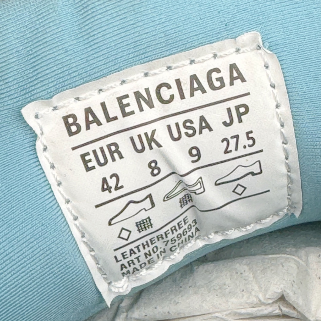 图片[10]-＃XA BALENCIAGA 3XL Sneakers 巴黎世家十代网布系带低帮走秀复古老爹鞋 全套原纸板楦头开发 最原汁原味的灵魂版型 全鞋荧光划线卡点 胶水把控整洁度追求极致完美 每一双都是工艺品 多重QC质检 超越公司货的品控标准 实实在在的免检产品 原盒原配 正确字体电绣 粗细、位置、大小正确 侧边TPU 透气孔匹配意产原版 正确分离大底 TPU软底 原版一致大底LOGO 立体感十足 原厂皮料水洗做旧 采购原厂网纱 不含皮革 网布材料和聚氨酯 磨损效果 鞋头边缘和后帮 Balenciaga 徽标 鞋面和后跟凸印尺码 鞋舌 3XL 橡胶品牌标识和反光细节 鞋帮拉袢和鞋舌拉祥 配反光细节 备用鞋带在鞋履前侧 可在穿着前取下 便于不同造型搭配 正常尺码 尺码：35 36 37 38 39 40 41 42 43 44 45 46-选品中心