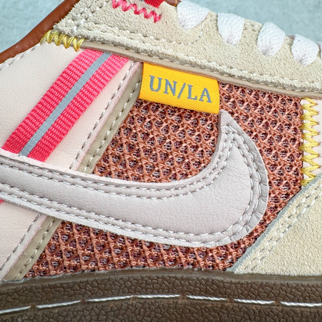 图片[23]-＃HK纯原 Union x NK Field General 82 SP 低帮复古联名篮球鞋 UN联名米棕 FQ9003-200 鞋身整体采用编织网眼为底 框架部分的麂皮材质营造出丰富的层次感 配色方面以深棕色为底色 搭配奶油色框架设计 Swoosh部分则以白色点缀 复古氛围拉满 Union标志性的UN/LA标签以及车线细节均得以保留 鞋舌部分也采用解构设计 并带有UNION字样 鞋身侧后方均带有粉色3M反光条设计 Swoosh采用镂空样式呈现 并带有稳定支持装置 鞋底则采用自带氧化效果的米白色Waffle外底呈现 进一步呼应复古氛围 侧面分别带有Union以及NK字样 尺码：36 36.5 37.5 38 38.5 39 40 40.5 41 42 42.5 43 44 45-选品中心