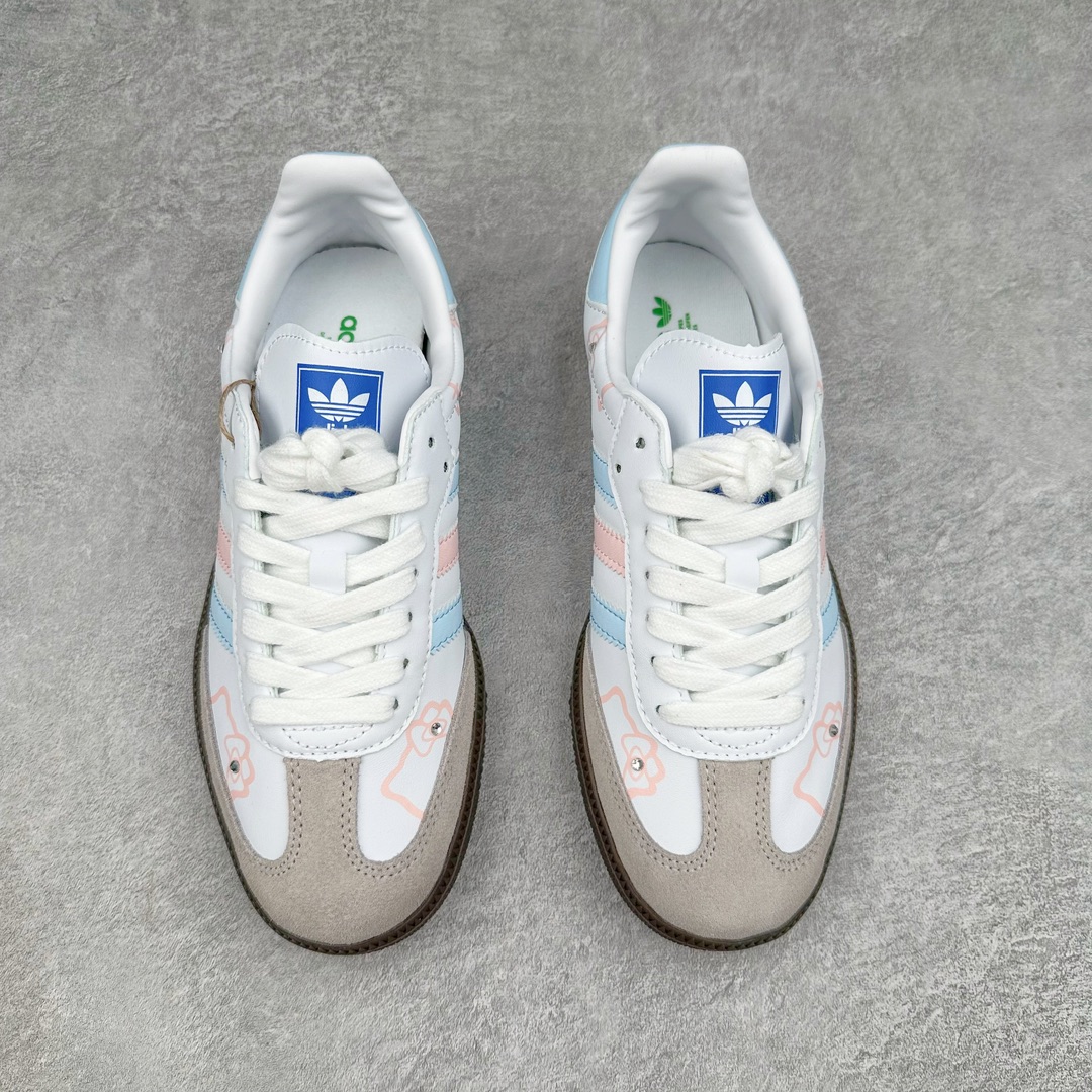 图片[2]-AD Original Samba OG 复古经典轻便板鞋 IG0024 这款桑巴鞋展示了高质量的工艺 带有装饰的超锁缝制和无缝的手感 柔软、柔软的皮革造型和标志性的3条纹完成了精致的外观 正规合身鞋带 鞋面上有绒面鞋垫 橡胶鞋底 享受正畸套筒软感 自50年代首次亮相以来就一直在赢得粉丝的青睐 尺码：36 36.5 37.5 38 38.5 39 40 40.5 41 42 42.5 43 44 44.5 45-选品中心