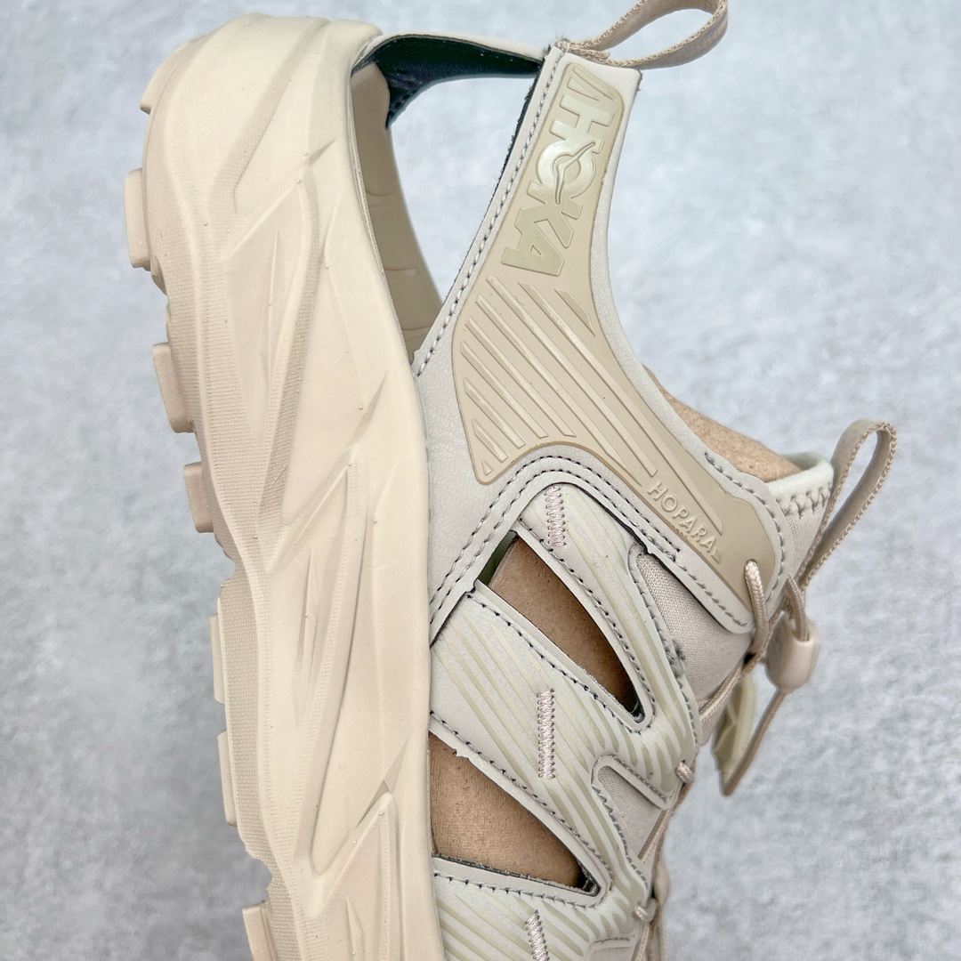 图片[6]-＃HK纯原 HOKA One One Hopara Sandals 霍帕拉系列水路两用溯溪涉水休闲户外露营凉鞋 作为先锋品牌的 HOKA ONE ONE总是以独特的方式 HOPA RA是一款溯溪鞋 又名排水鞋 可长期用于涉水和溯溪 保护脚底和脚趾的安全和舒适 鞋面材料速干 透气 耐磨 鞋底防滑 耐磨 抓地能力强 出于安全考虑 设计要求较高 涉水溯溪过程中 水 泥沙 可以直接从鞋内大孔排出 细纹鞋底使在岩石上抓地能力强 避免打滑 而上路后 鞋面具有快干透气等优点 尺码：36 36.5 37.5 38 39 40 40.5 41 42 42.5 43 44 45-选品中心
