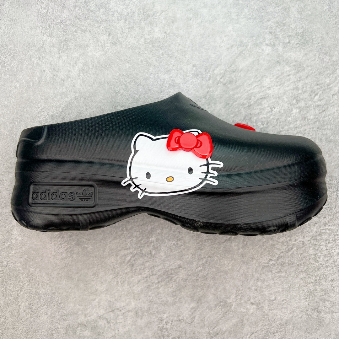 ＃H11 AD Originals AdiFOM Stan Smith Mule 防滑耐磨轻便运动凉鞋穆勒厨师鞋 Hallo kitty 黑色 IH0280 重金购入原鞋及原档案磨具生产指令开发 鞋头部位凹凸有致 横向大面积波浪纹理 后跟Logo 凹凸明显 轮廓分明 描漆定位精准 公整无偏差不溢出 LOGO内侧钢印清晰工整 原厂磨具全鞋无多余毛边 同源公司EVA粒子环保塑料 原厂指令配方 无任何异味 弹性卡色均保持原鞋一致 匠心打造 鞋口弧度大小 鞋面色泽质感同步原鞋 LOGO内侧钢印清晰工整 中底部分带原厂钢印编号 原厂Ortholite欧斯莱鞋垫 区别掉渣海玻璃鞋垫 吸汗防臭的效果无法相提并论 原厂定制原标 同比ZP 符合人体设计 轻松脚感 一穿即走 这款拖鞋旨在致敬经典的Stan Smith 简约鞋面和后跟细节灵感源于原版 并通过厚实的比例和超光滑的触感 带来现代风格的革新 采用含有甘蔗制成的泡沫材料 心系环保 摆脱绑带或鞋带束缚 易于穿脱 保持舒适 采用天然可再生材料 旨在帮助减少塑料污染 偏小一码 尺码：36 37 38 39 40 41 42 43 44-选品中心