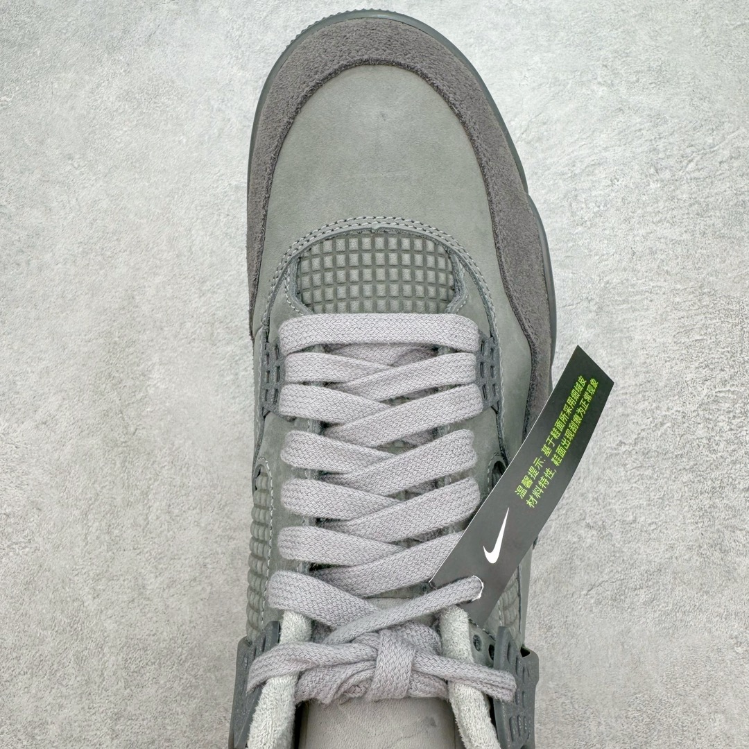 图片[4]-＃GX Air Jordan AJ4 SE “Paris Olympics” 巴黎奥运会 FQ7928-001 圈内最强四代 独家外贸特供尺码含 45.5 49.5 50.5 耗时半年巨作 全套原纸板楦头开发 原厂特供皮料加持 确保原汁原味 完美呈现四代版型 一比一鞋头弧度高度鞋身弧度 数据细节工艺流程均保持原鞋一致 原厂TPU网格鞋带扣 正确内里网布 菱角分明不变形无多余毛边 柔软性质感一致于原鞋 市场唯一原厂鞋扣模具 背面可见隐藏注塑口 原厂织唛标 原厂飞人电绣工艺 尾指中部跳三针 独家绑鞋带手法 印刷中底布 四线拉帮 米色美纹纸贴合固定 进口港宝加持 后跟自然饱满 全鞋荧光划线卡点 追求极致完美 每一双都是工艺品 多重QC质检 超越公司货的品控标准 实实在在的免检产品 尺码：40 40.5 41 42 42.5 43 44 44.5 45 45.5 46 47.5 48.5 49.5 50.5-选品中心