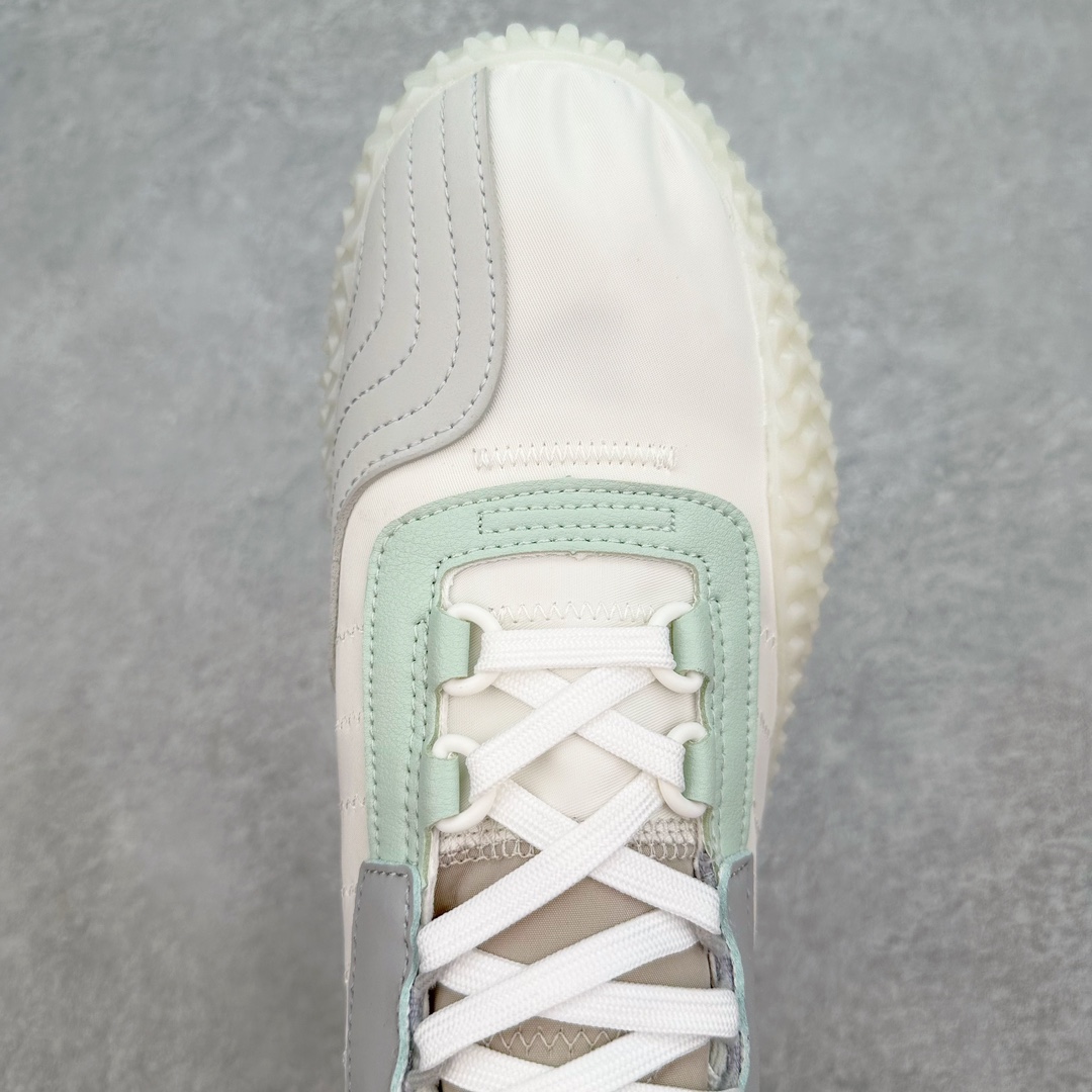 图片[4]-＃纯原 AD Originals Country x Kamanda卡曼达混合系列章鱼卷底复古锯齿休闲运动训练慢跑鞋 货号：FV3162 今年推出的全新鞋型 Kamanda，由于其夸张独特的外底，被玩家们称为“鱿鱼卷”，关注度一直颇高。将经典跑鞋 Country 的鞋面移植到 Kamanda 外底上 鞋面使用轻薄的尼龙布搭配皮革打造，以白色搭配绿色点缀，无论用料质感还是配色都极具复古气息。外底为 Kamanda 标志性的上翻设计，造型前卫，与复古风鞋面形成鲜明反差。尺码：36 36.5 37.5 38 38.5 39 40 40.5 41 42 42.5 43 44 44.5 45-选品中心