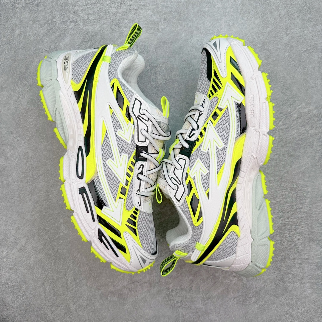 图片[3]-＃KX Off-White 2024年OW最新款跑鞋 #百分百原盒正确版 原楦原纸板数据开发 4层分离大底#鞋面采用3d立体打印和多种材料拼接而成#防滑耐磨透气性轻便跑鞋 作为曾经爆火 并且定位奢潮领域的标志性品牌 Off-White 仍需要不断更新符合当下潮流时尚的复古运动鞋款，以期收获基本盘消费者的关注 此次更新的 Off-White 新款运动鞋将经典复古老爹鞋细节设计更加夸张化 并将标志性箭头设计置于显著位置 除此之外 整个系列的色彩搭配也可谓纷繁多样 总有一款适合你 Off-White最新运动鞋款估计将在未来几个月登陆品牌专柜 喜欢的朋友切莫错过 尺码：36 37 38 39 40 41 42 43 44 45 46 47-选品中心