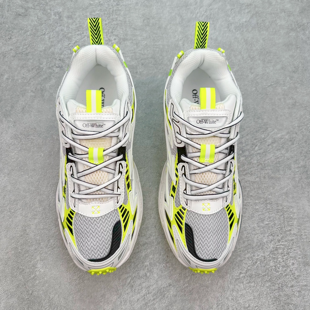 图片[2]-＃KX Off-White 2024年OW最新款跑鞋 #百分百原盒正确版 原楦原纸板数据开发 4层分离大底#鞋面采用3d立体打印和多种材料拼接而成#防滑耐磨透气性轻便跑鞋 作为曾经爆火 并且定位奢潮领域的标志性品牌 Off-White 仍需要不断更新符合当下潮流时尚的复古运动鞋款，以期收获基本盘消费者的关注 此次更新的 Off-White 新款运动鞋将经典复古老爹鞋细节设计更加夸张化 并将标志性箭头设计置于显著位置 除此之外 整个系列的色彩搭配也可谓纷繁多样 总有一款适合你 Off-White最新运动鞋款估计将在未来几个月登陆品牌专柜 喜欢的朋友切莫错过 尺码：36 37 38 39 40 41 42 43 44 45 46 47-选品中心