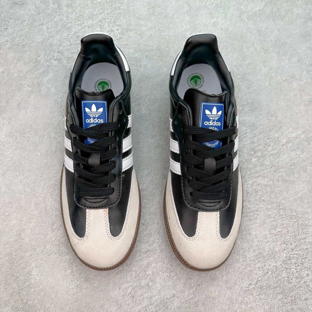 图片[2]-＃福利特价 AD Original Samba OG 复古经典轻便板鞋 这款桑巴鞋展示了高质量的工艺 带有装饰的超锁缝制和无缝的手感 柔软、柔软的皮革造型和标志性的3条纹完成了精致的外观 正规合身鞋带 鞋面上有绒面鞋垫 橡胶鞋底 享受正畸套筒软感 自50年代首次亮相以来就一直在赢得粉丝的青睐 尺码：36 36.5 37 38 38.5 39 40 40.5 41 42 42.5 43 44 44.5 45-选品中心