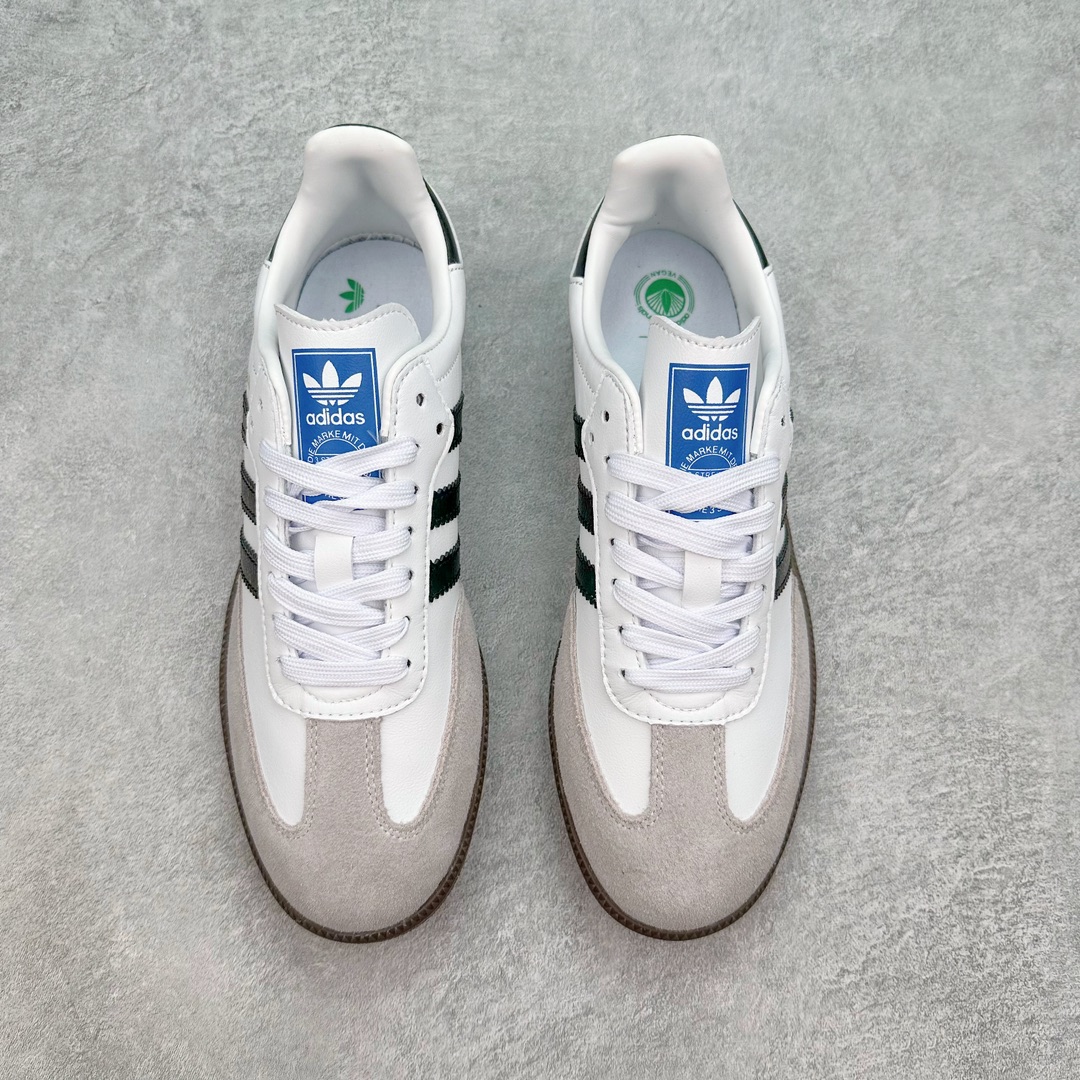 图片[2]-＃福利特价 AD Original Samba OG 复古经典轻便板鞋 ID0493 这款桑巴鞋展示了高质量的工艺 带有装饰的超锁缝制和无缝的手感 柔软、柔软的皮革造型和标志性的3条纹完成了精致的外观 正规合身鞋带 鞋面上有绒面鞋垫 橡胶鞋底 享受正畸套筒软感 自50年代首次亮相以来就一直在赢得粉丝的青睐 尺码：36 36.5 37 38 38.5 39 40 40.5 41 42 42.5 43 44 44.5 45-选品中心