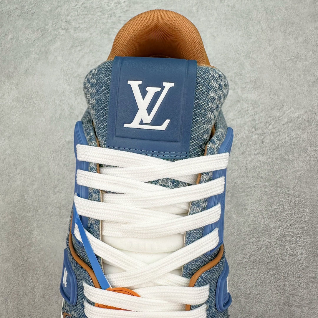 图片[5]-＃ZS纯原 Louis Vuitton Trainer lv时装走秀运动鞋 做旧系列 市场所有版本中综合最强的货品 GD实力大厂出品 全网最全配色更新最快 最成熟的做工稳定的品控 完美鞋型超高的清洁度 零毛边线头瑕疵 全套原楦原纸版原鞋开模 全网最具灵魂的版型 正确原装黄色鞋盒 正确中底印花 鞋面印花3D高频深度立体 全鞋电脑针车 紧密相连 针距密度一致 环保乳胶注塑鞋垫 厚度脚感还原原版 皮面裁剪部位 统一油边封口工艺 原装橡胶大底含胶量大底组合零偏差 专柜全套包装 防尘袋 说明书 质保卡 男女鞋 尺码：35 36 37 38 39 40 41 42 43 44 45-选品中心