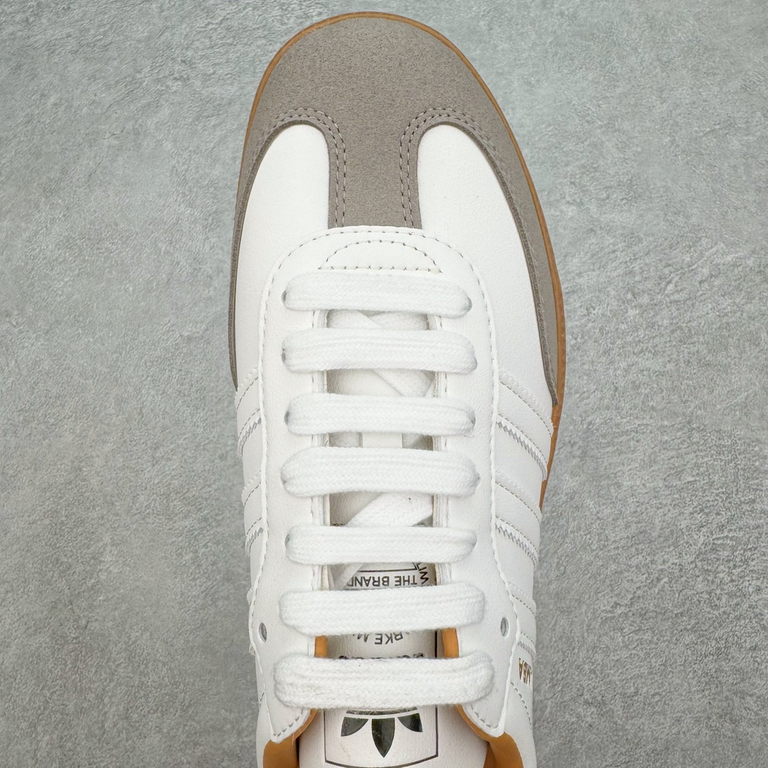 图片[4]-＃VT福利特价 AD Original Samba OG 复古经典轻便板鞋 白灰 ID2865 口碑大厂出品 品控大底版型不断改良更新 全套原纸板楦头开发 确保原汁原味 完美呈现DUNK版型 一比一鞋头弧度高度鞋身弧度 此版本只针对中端市场 皮料材质有所更替 其他数据细节工艺流程均保持一致 绝不口嗨 细节品控鞋型随意对比 正确烫金高频细节 原装纳米超迁皮料 独家私模橡胶大底 原盒原配 这款桑巴鞋展示了高质量的工艺 带有装饰的超锁缝制和无缝的手感 柔软、柔软的皮革造型和标志性的3条纹完成了精致的外观 正规合身鞋带 鞋面上有绒面鞋垫 橡胶鞋底 享受正畸套筒软感 自50年代首次亮相以来就一直在赢得粉丝的青睐 尺码：35.5 36 36.5 37.5 38 38.5 39 40 40.5 41 42 42.5 43 44 44.5 45 46-选品中心