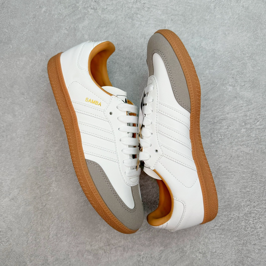 图片[3]-＃VT福利特价 AD Original Samba OG 复古经典轻便板鞋 白灰 ID2865 口碑大厂出品 品控大底版型不断改良更新 全套原纸板楦头开发 确保原汁原味 完美呈现DUNK版型 一比一鞋头弧度高度鞋身弧度 此版本只针对中端市场 皮料材质有所更替 其他数据细节工艺流程均保持一致 绝不口嗨 细节品控鞋型随意对比 正确烫金高频细节 原装纳米超迁皮料 独家私模橡胶大底 原盒原配 这款桑巴鞋展示了高质量的工艺 带有装饰的超锁缝制和无缝的手感 柔软、柔软的皮革造型和标志性的3条纹完成了精致的外观 正规合身鞋带 鞋面上有绒面鞋垫 橡胶鞋底 享受正畸套筒软感 自50年代首次亮相以来就一直在赢得粉丝的青睐 尺码：35.5 36 36.5 37.5 38 38.5 39 40 40.5 41 42 42.5 43 44 44.5 45 46-选品中心