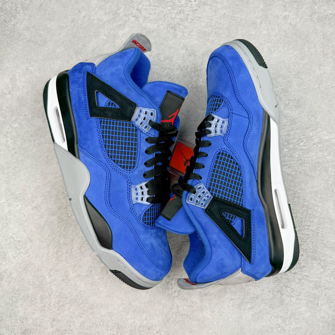 图片[3]-💰500 ＃GX Air Jordan AJ4 SE \”Eminen\” 阿姆蓝色 超级限量款 912853-783902 圈内最强四代 独家外贸特供尺码含 45.5 49.5 50.5 耗时半年巨作 全套原纸板楦头开发 原厂特供皮料加持 确保原汁原味 完美呈现四代版型 一比一鞋头弧度高度鞋身弧度 数据细节工艺流程均保持原鞋一致 原厂TPU网格鞋带扣 正确内里网布 菱角分明不变形无多余毛边 柔软性质感一致于原鞋 市场唯一原厂鞋扣模具 背面可见隐藏注塑口 原厂织唛标 原厂飞人电绣工艺 尾指中部跳三针 独家绑鞋带手法 印刷中底布 四线拉帮 米色美纹纸贴合固定 进口港宝加持 后跟自然饱满 全鞋荧光划线卡点 追求极致完美 每一双都是工艺品 多重QC质检 超越公司货的品控标准 实实在在的免检产品 尺码：40 40.5 41 42 42.5 43 44 44.5 45 45.5 46 47.5 48.5 49.5 50.5 编码：by5936070-运动鞋