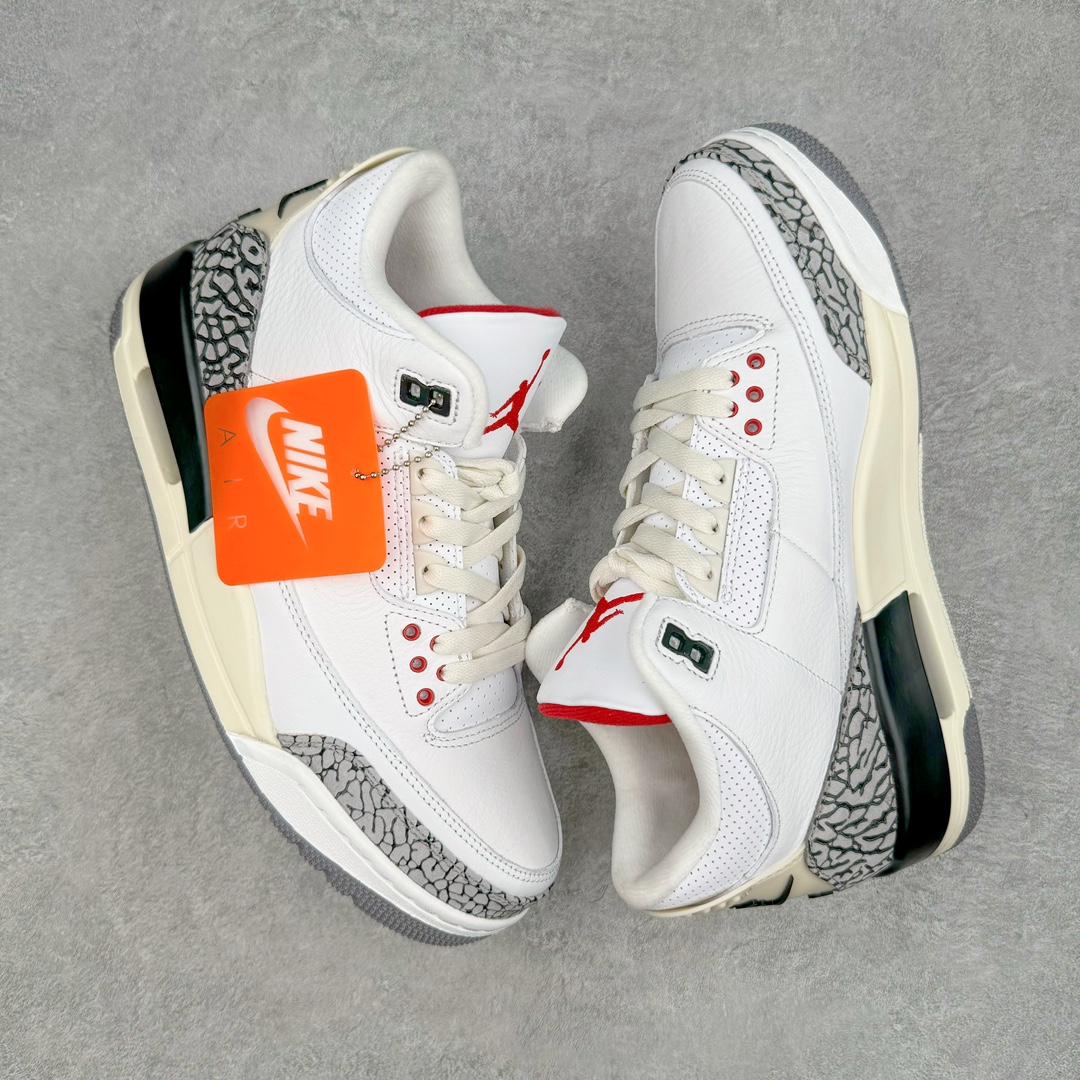 图片[3]-💰180 ＃DG纯原特价‼Air Jordan AJ3 Retro 做旧白水泥 DN3707-100 东莞元老级版师操刀倾力打造全网最强三代 原楦原纸板开发 确保原汁原味 原厂皮料质感色泽绝无偏差 完美中底拉帮 原厂中底钢印  原档案大底 如假白送 大底纹路 气垫通透度PU的回弹性均百分百还原 原厂电绣鞋舌飞人刺绣针数立体讲究精细欢迎对比正品原鞋 SIZE：40 40.5 41 42 42.5 43 44 44.5 47.5 48.5 编码：by2936050-运动鞋