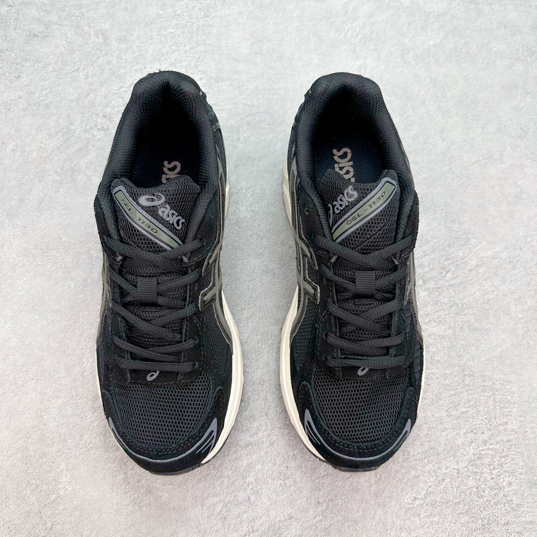 图片[2]-💰160 Asics Gel-1130 亚瑟士系列低帮复古休闲运动慢跑鞋 整双鞋在鞋面部分选用网眼布与皮革相互连接，在鞋面银色金属质感的线条中，ASICS 品牌标志性的虎爪 Logo 出现在鞋身侧面，既展现出复古美感，又加深了整双鞋的层次感。搭载着 Ortholite 鞋垫，之后再辅以 GEL 缓震胶中底和耐磨大底，在提升上脚舒适性的同时，在缓震脚感以及耐磨抓地力方面也能满足日常运动需求。尺码：36 37 37.5 38 39.5 40 40.5 41.5 42 42.5 43.5 44 45 编码：Bby2936030-运动鞋