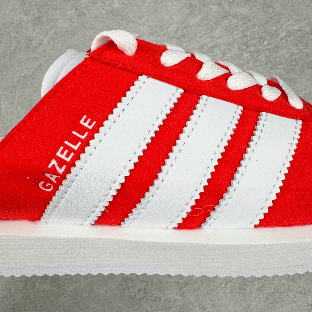 图片[10]-＃纯原 AD Gazelle Beach Slide 羚羊海滩系列经典沙滩百搭休闲运动拖鞋“红白”JQ7424 采用环保牛巴磨砂革鞋面材质 双层组合轻量鞋床#耐磨EVA材质压模大底 尺码： 36-45-选品中心