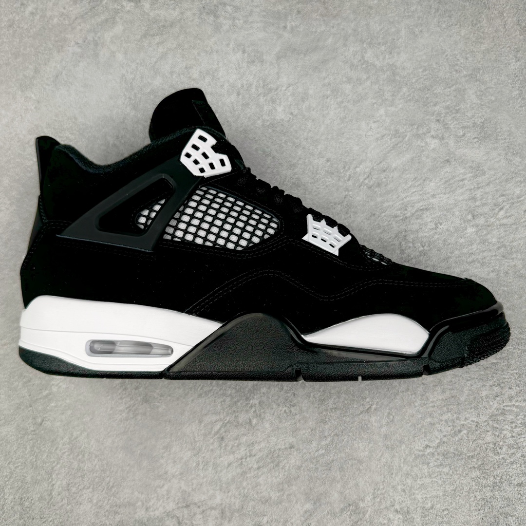 💰470 ＃Ljr  Air Jordan AJ4 Retro 黑白雷公 FQ8138-001 圈内高端零售标杆 独家外贸特供 耗时半年巨作 全套原纸板楦头开发 原厂特供皮料加持 确保原汁原味 完美呈现四代版型 一比一鞋头弧度高度鞋身弧度 数据细节工艺流程均保持原鞋一致 原厂TPU网格鞋带扣 正确内里网布 菱角分明不变形无多余毛边 柔软性质感一致于原鞋 市场唯一原厂鞋扣模具 背面可见隐藏注塑口 原厂织唛标 原厂飞人电绣工艺 尾指中部跳三针 独家绑鞋带手法 印刷中底布 四线拉帮 米色美纹纸贴合固定 进口港宝加持 后跟自然饱满 全鞋荧光划线卡点 追求极致完美 每一双都是工艺品 多重QC质检 超越公司货的品控标准 实实在在的免检产品 尺码：40.5 41 42 42.5 43 44 44.5 45 45.5 46 47.5 48.5 编码：by5936040-运动鞋