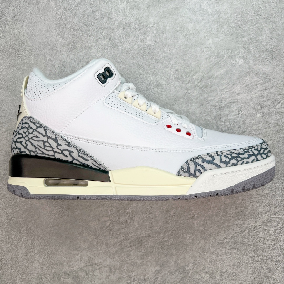 图片[3]-💰140 ＃FQ福利特价‼Air Jordan AJ3 Retro 口碑大厂出品 原纸板楦头开发 定制优质皮料 完美鞋型匹配公司货 正确TPU鞋舌锁扣 最新原厂底模 大底卡色咬花完美 鞋柜必备鞋款 终端现货供应 尺码：40 40.5 41 42 42.5 43 44 44.5 45 46 47.5 编码：by2936010-运动鞋