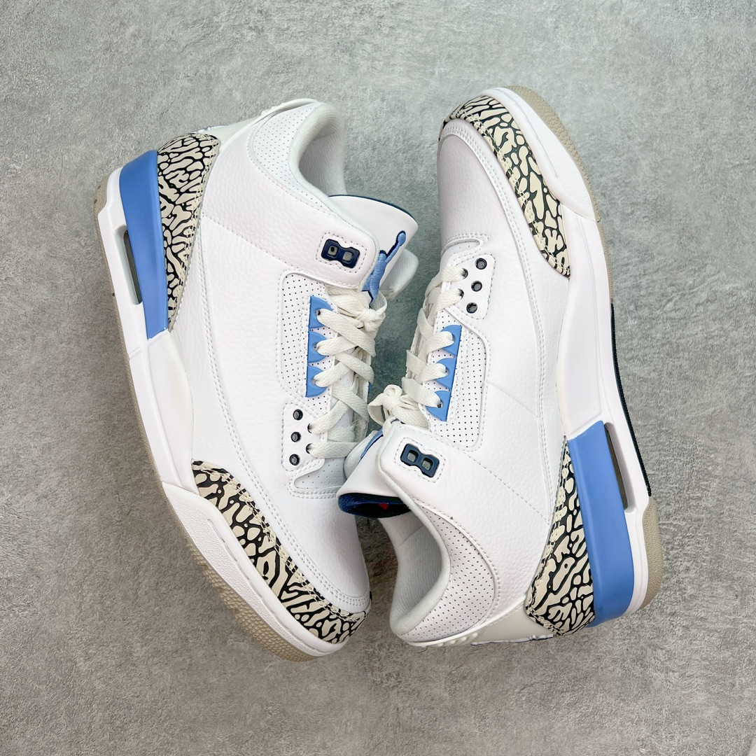 图片[3]-💰140 ＃FQ福利特价‼Air Jordan AJ3 Retro 北卡蓝 CT8532-104 口碑大厂出品 原纸板楦头开发 定制优质皮料 完美鞋型匹配公司货 正确TPU鞋舌锁扣 最新原厂底模 大底卡色咬花完美 鞋柜必备鞋款 终端现货供应 尺码：40 40.5 41 42 42.5 43 44 44.5 45 46 47.5 编码：by2936010-运动鞋