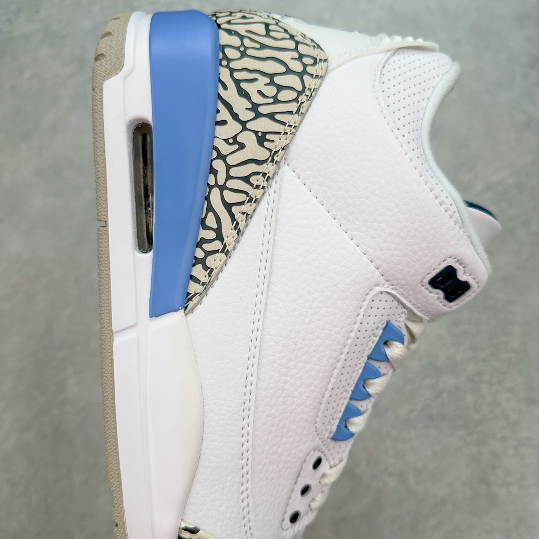 图片[6]-💰140 ＃FQ福利特价‼Air Jordan AJ3 Retro 北卡蓝 CT8532-104 口碑大厂出品 原纸板楦头开发 定制优质皮料 完美鞋型匹配公司货 正确TPU鞋舌锁扣 最新原厂底模 大底卡色咬花完美 鞋柜必备鞋款 终端现货供应 尺码：40 40.5 41 42 42.5 43 44 44.5 45 46 47.5 编码：by2936010-运动鞋