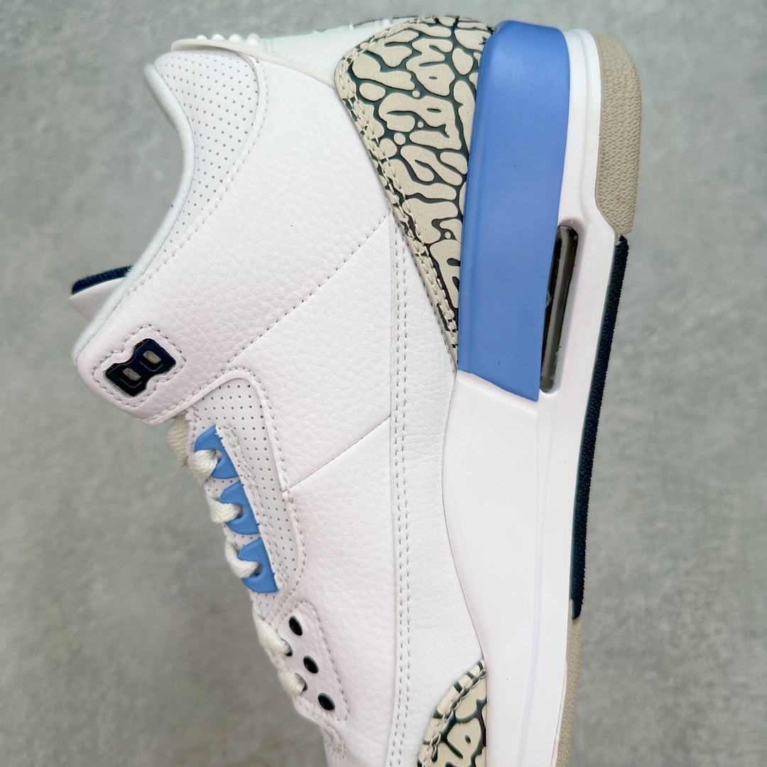 图片[7]-💰140 ＃FQ福利特价‼Air Jordan AJ3 Retro 北卡蓝 CT8532-104 口碑大厂出品 原纸板楦头开发 定制优质皮料 完美鞋型匹配公司货 正确TPU鞋舌锁扣 最新原厂底模 大底卡色咬花完美 鞋柜必备鞋款 终端现货供应 尺码：40 40.5 41 42 42.5 43 44 44.5 45 46 47.5 编码：by2936010-运动鞋