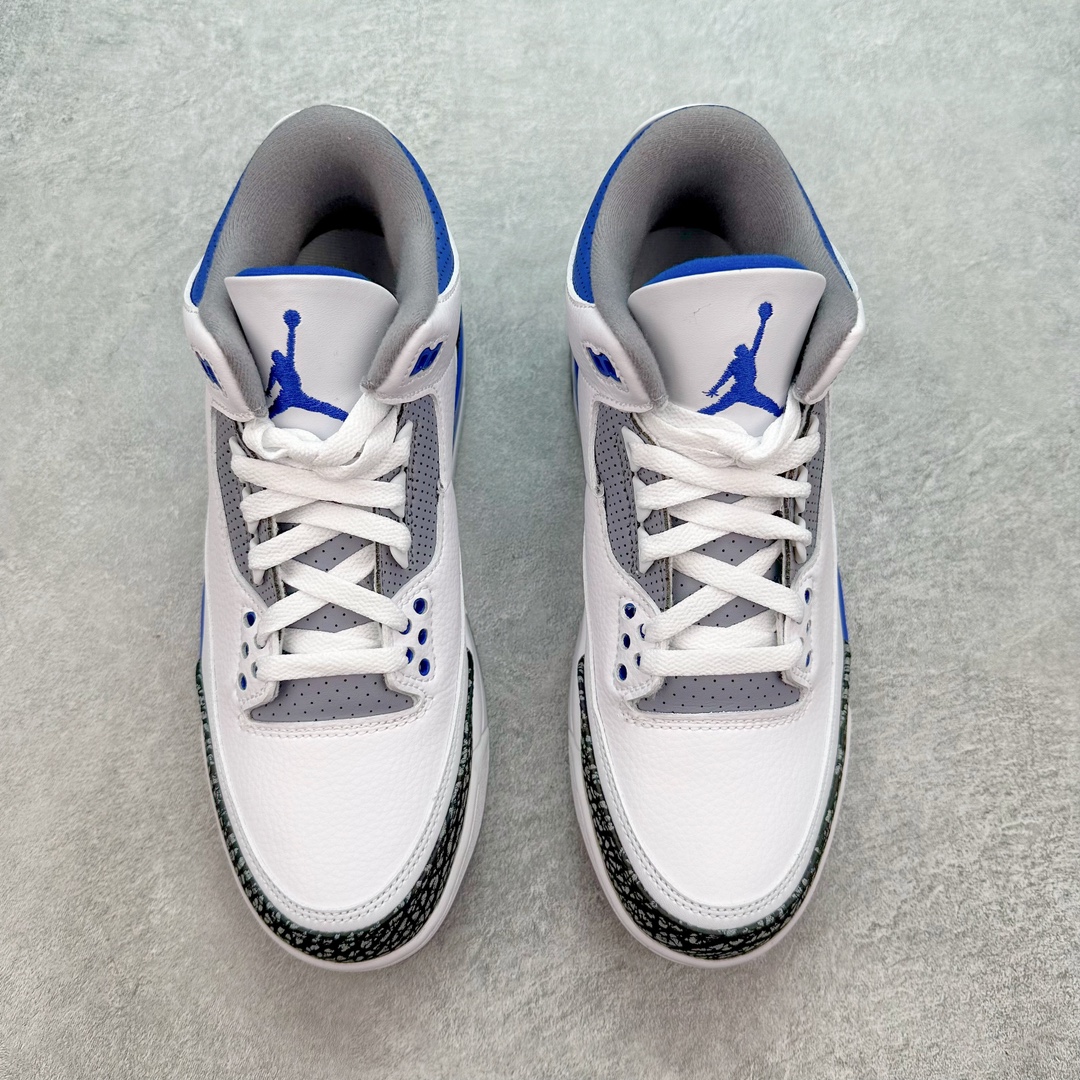 图片[2]-💰140 ＃FQ福利特价‼Air Jordan AJ3 Retro 小闪电白蓝 CT8532-145 口碑大厂出品 原纸板楦头开发 定制优质皮料 完美鞋型匹配公司货 正确TPU鞋舌锁扣 最新原厂底模 大底卡色咬花完美 鞋柜必备鞋款 终端现货供应 尺码：36 36.5 37.5 38 38.5 39 40 40.5 41 42 42.5 43 44 44.5 45 46 47.5 编码：by2936010-运动鞋