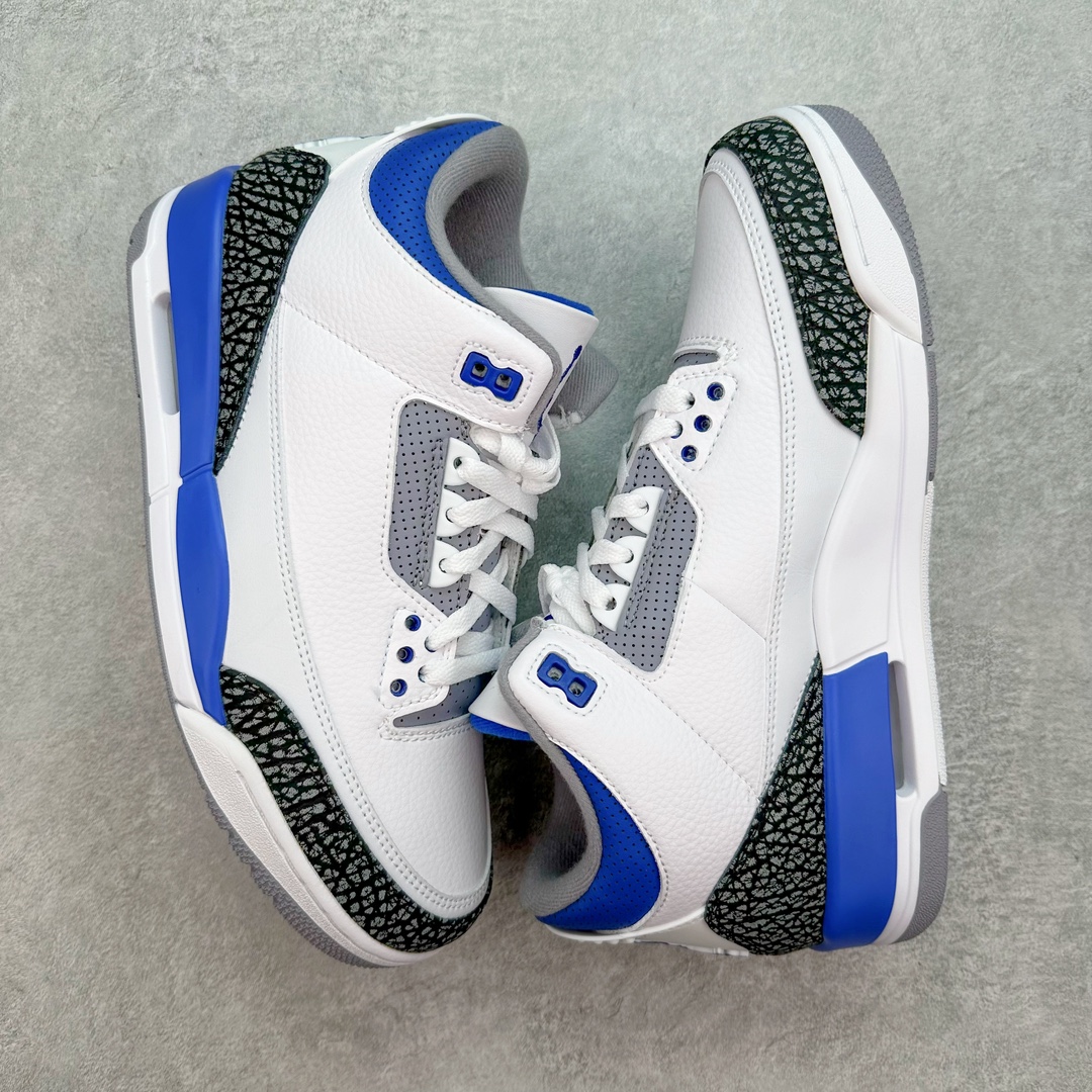 图片[3]-💰140 ＃FQ福利特价‼Air Jordan AJ3 Retro 小闪电白蓝 CT8532-145 口碑大厂出品 原纸板楦头开发 定制优质皮料 完美鞋型匹配公司货 正确TPU鞋舌锁扣 最新原厂底模 大底卡色咬花完美 鞋柜必备鞋款 终端现货供应 尺码：36 36.5 37.5 38 38.5 39 40 40.5 41 42 42.5 43 44 44.5 45 46 47.5 编码：by2936010-运动鞋