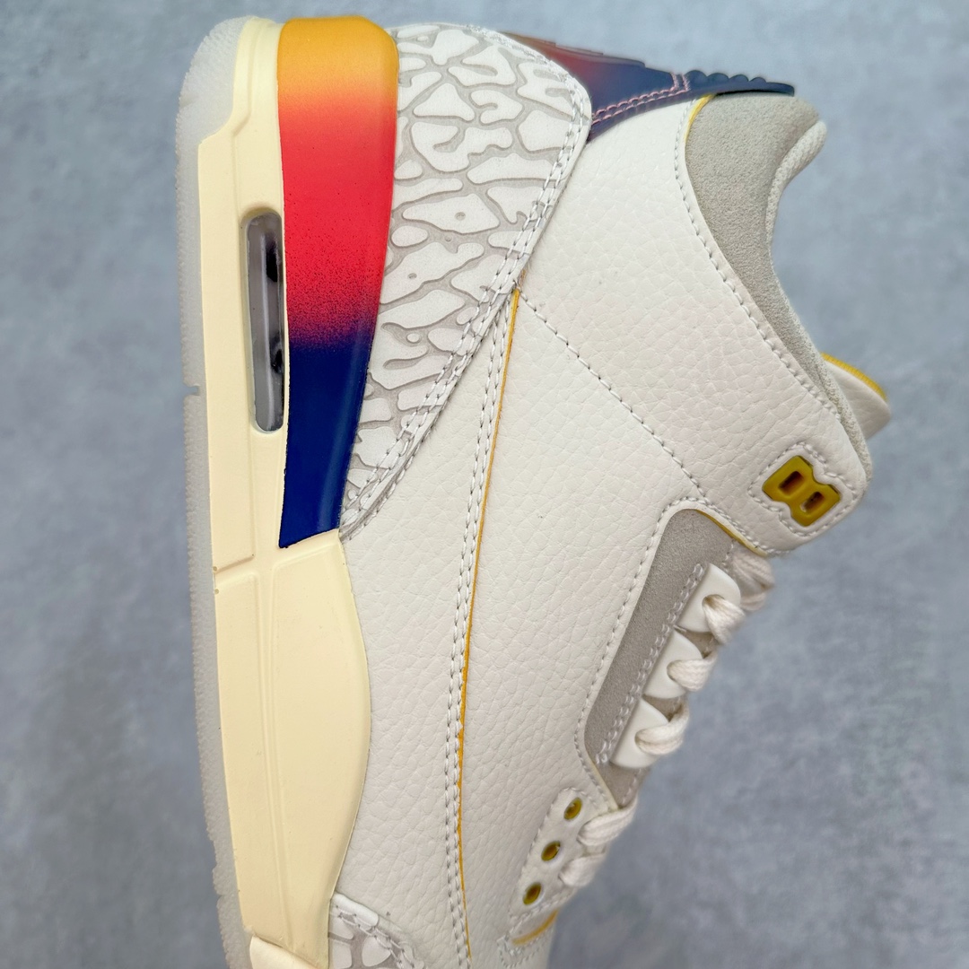 图片[6]-💰140 ＃FQ福利特价‼J Balvin x Air Jordan AJ3 联名白蓝红 彩虹渐变 FN0344-901 口碑大厂出品 原纸板楦头开发 定制优质皮料 完美鞋型匹配公司货 正确TPU鞋舌锁扣 最新原厂底模 大底卡色咬花完美 鞋柜必备鞋款 终端现货供应 尺码：40 40.5 41 42 42.5 43 44 44.5 45 46 47.5 编码：by2936010-运动鞋