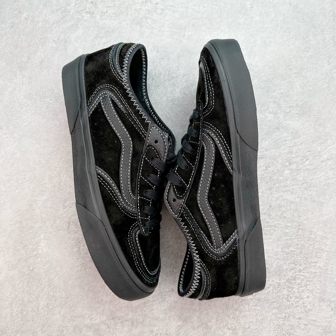 图片[3]-Vans Rowley Classics 黑武士 范斯官方 经典复古休闲滑板鞋 复古鞋型搭配全麂皮鞋身做工扎实 鞋两侧标志性Vans条纹Sidestripe 后跟压印数字“66/99”分表代表Vans品牌成立于1966和Rowley Pro诞生于1999 细节满满 货号：VN0009QJH1W 尺码：35 36 36.5 37 38 38.5 39 40 40.5 41 42 42.5 43 44-选品中心