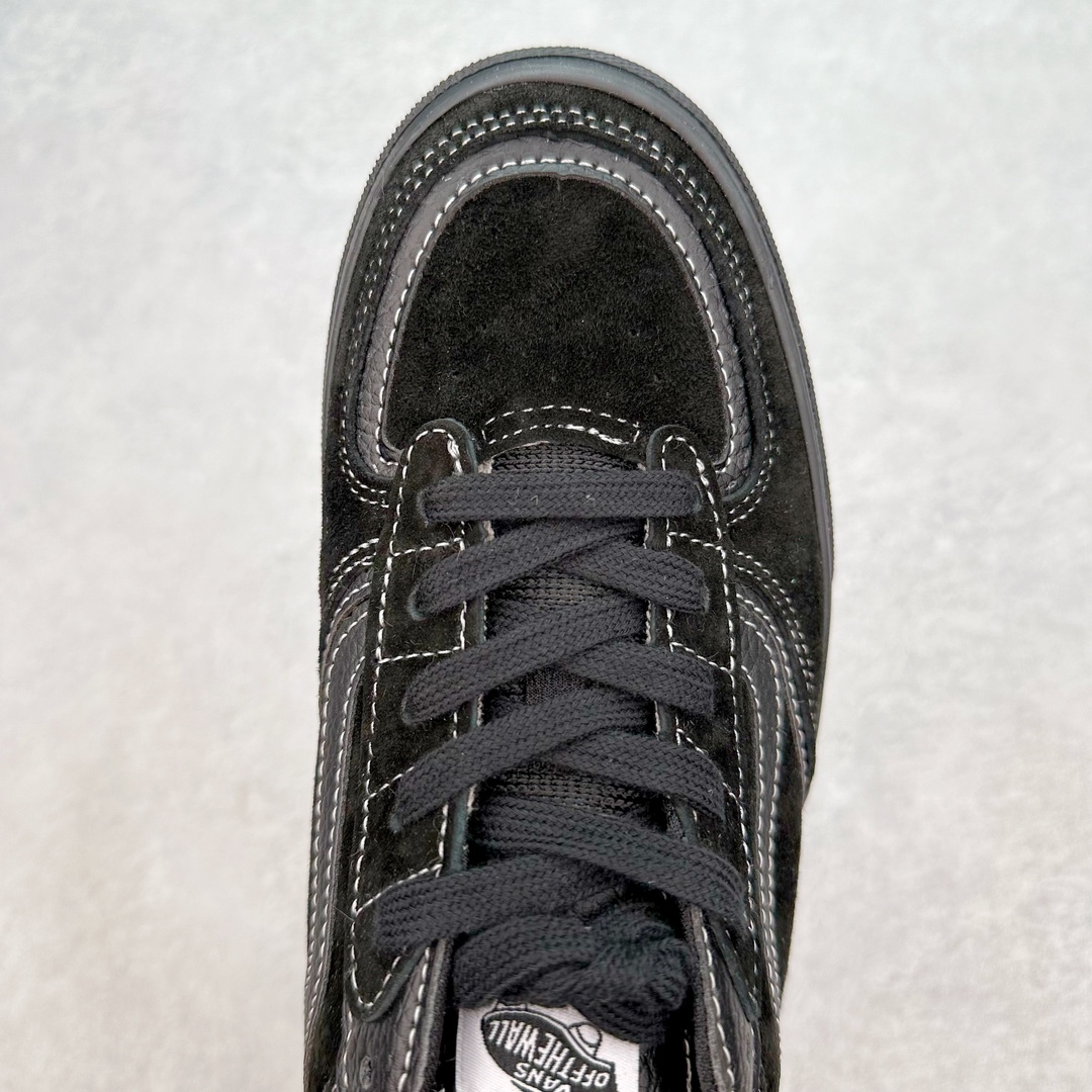 图片[4]-Vans Rowley Classics 黑武士 范斯官方 经典复古休闲滑板鞋 复古鞋型搭配全麂皮鞋身做工扎实 鞋两侧标志性Vans条纹Sidestripe 后跟压印数字“66/99”分表代表Vans品牌成立于1966和Rowley Pro诞生于1999 细节满满 货号：VN0009QJH1W 尺码：35 36 36.5 37 38 38.5 39 40 40.5 41 42 42.5 43 44-选品中心