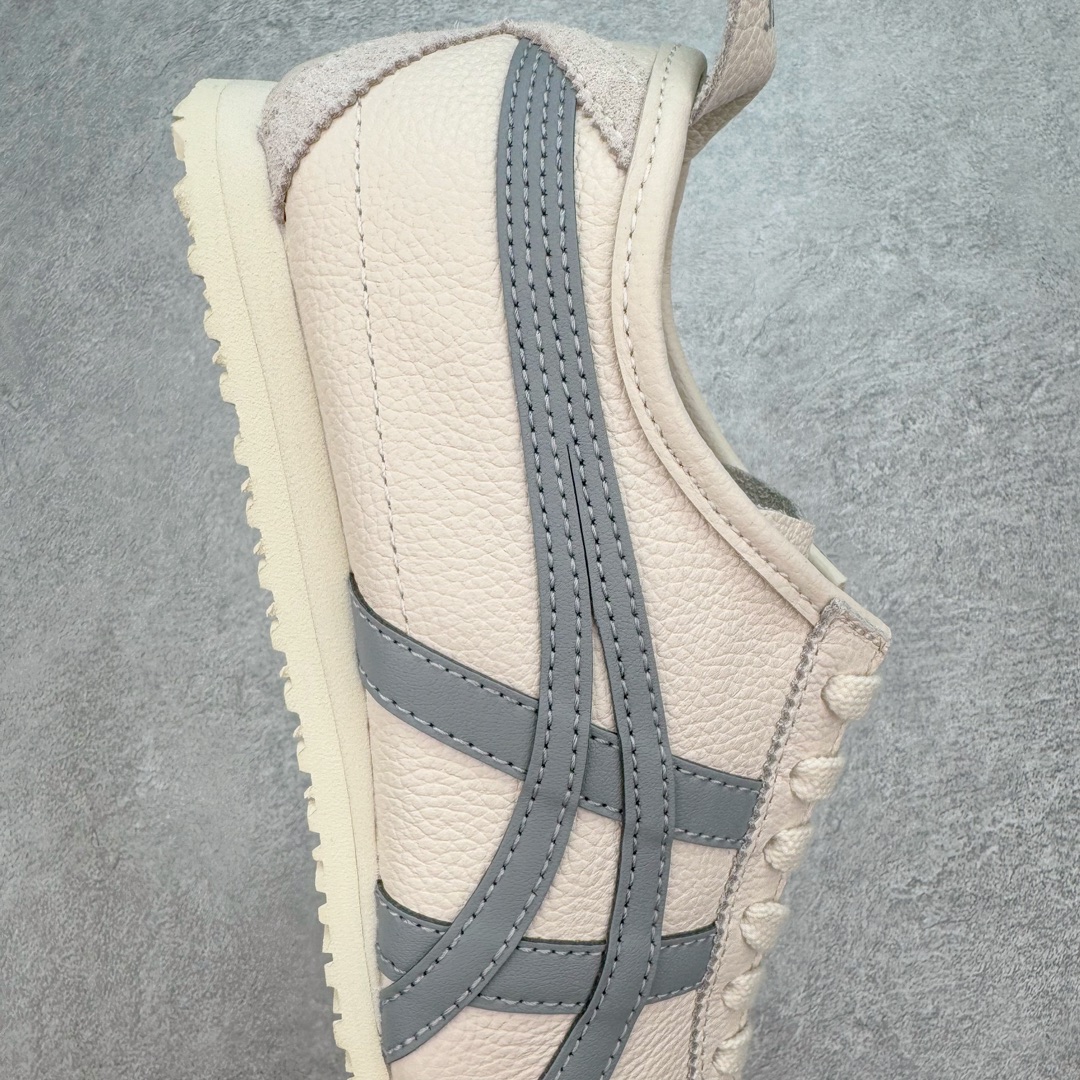 图片[6]-💰160 ＃HK纯原 Asics Onitsuka Tiger MEXICO 66 亚瑟士鬼冢虎复古经典板鞋 市场最强版本 头层小羊皮加持 海外订单工厂出品 超成熟稳定的做工品控 原装全套纸板楦头开发 原汁原味 完美呈现版型 私模正确鞋底咬花纹路 一比一鞋头弧度高度鞋身弧度 绝不口嗨 细节品控鞋型随意秒杀市面 原档咬花纹路私模大底 一个单元有六个三角形 总体形拼接呈现花瓣状 官方四联吊牌 原装Ortholite轻量化鞋垫 原盒原配 质保卡 说明书 钢印防尘纸  纸板中底带钢印 乳胶组合鞋垫 支持全方位的对比专柜 产品从款式颜色造型上体现出追求舒适和细节的完美 鞋类更是推崇手工制作的严谨与完美 融舒适性与可穿性的设计风格 注重细节的完美和别致魅力 既保持稳重 又不失轻松的时尚感 尺码：36 37 37.5 38 39 39.5 40 40.5 41.5 42 42.5 43.5 44 45 46 编码：by2936030-运动鞋