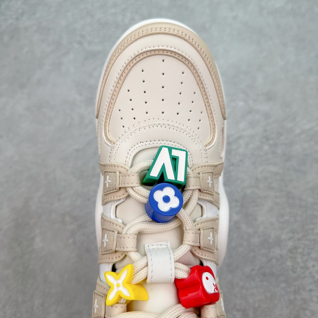 图片[4]-💰420 ＃K版纯原 Louis Vuitton Archlight Sneakers lv真皮拼色减震运动弓型舞蹈复古走秀老爹运动鞋 升级2023原装配件5D效果礼盒及全套原装配件包装物#支持感应NFC官网跳转#雪梨形超软沙绒纸团+细节制造精品#采用头层小牛皮革饰片#独立开发TPU回弹中底#组合TPR耐磨外底#超软皮内里脚垫❗ 尺码：35-39 编码：yby4936090-运动鞋