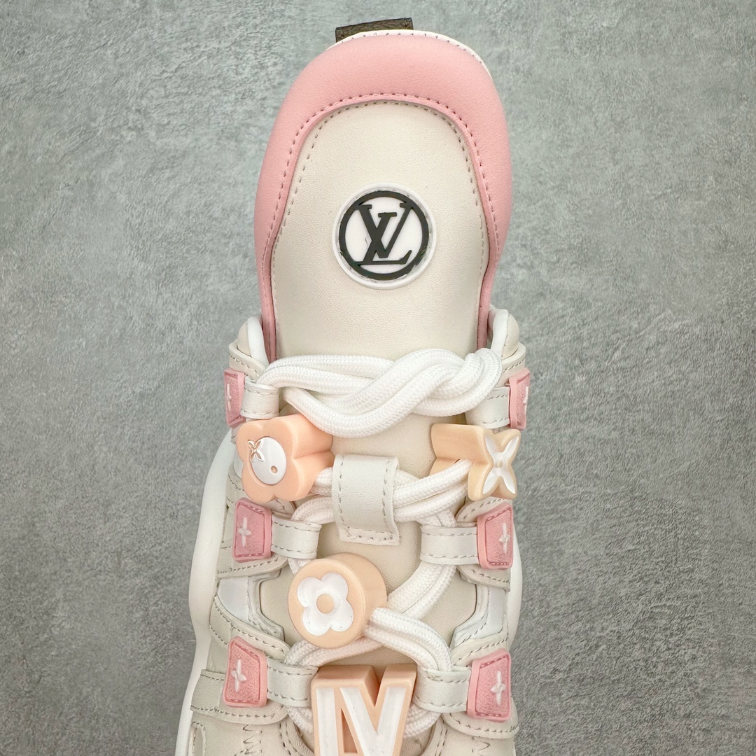 图片[5]-💰420 ＃K版纯原 Louis Vuitton Archlight Sneakers lv真皮拼色减震运动弓型舞蹈复古走秀老爹运动鞋 升级2023原装配件5D效果礼盒及全套原装配件包装物#支持感应NFC官网跳转#雪梨形超软沙绒纸团+细节制造精品#采用头层小牛皮革饰片#独立开发TPU回弹中底#组合TPR耐磨外底#超软皮内里脚垫❗ 尺码：35-39 编码：yby4936090-运动鞋